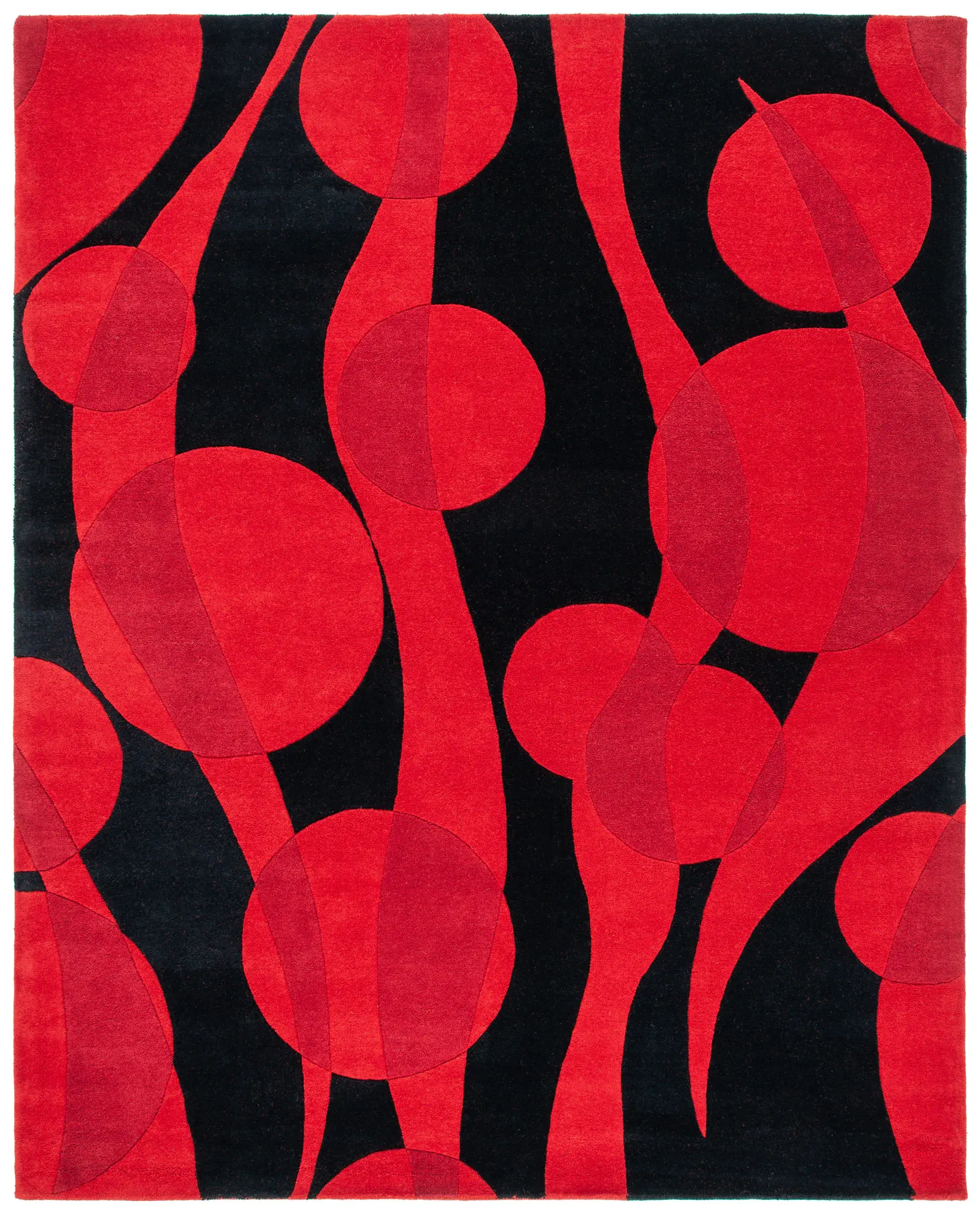 Soho Mid-Century Circles Hand-Tufted Wool Rug