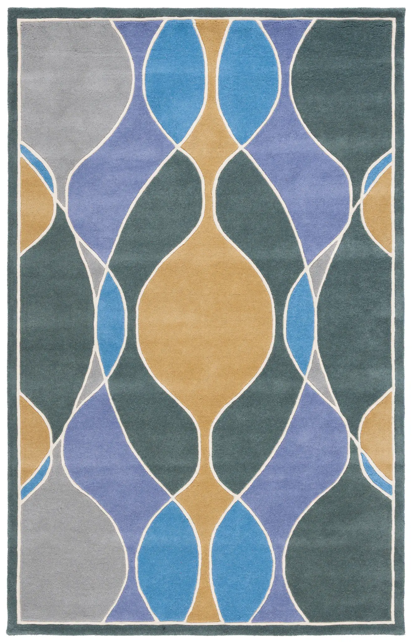 Soho Interlocking Waves Hand-Tufted Rug