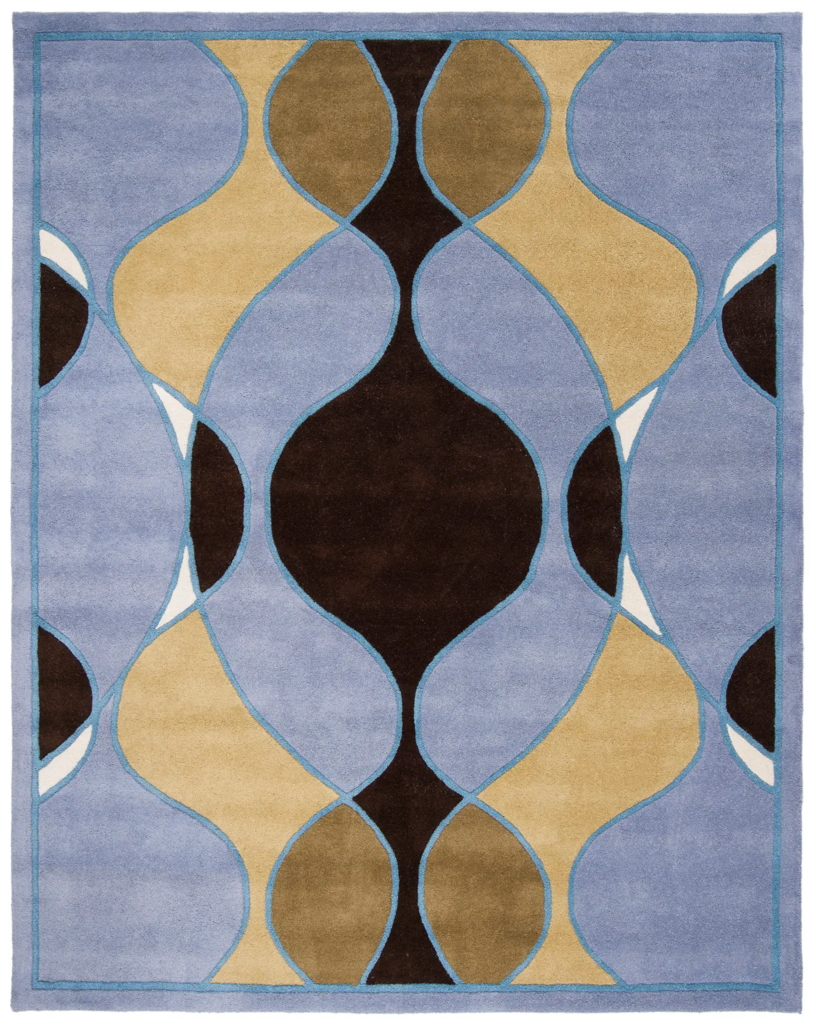 Soho Interlocking Waves Hand-Tufted Rug