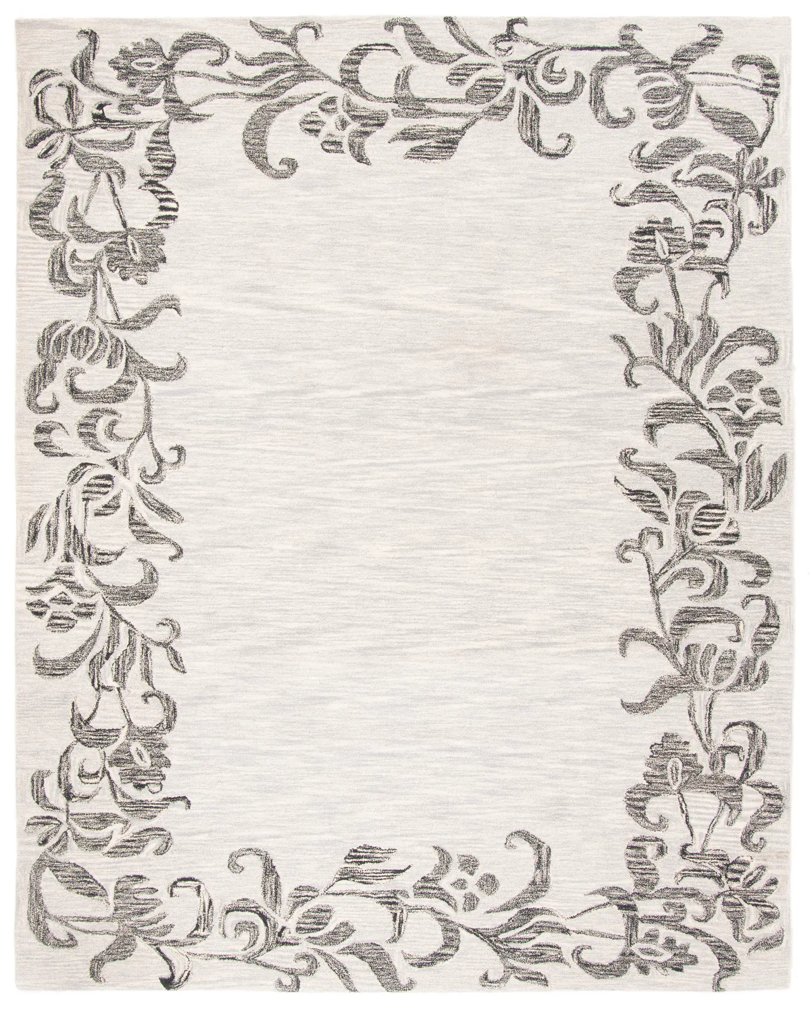 Soho Floral Border Hand-Tufted Rug