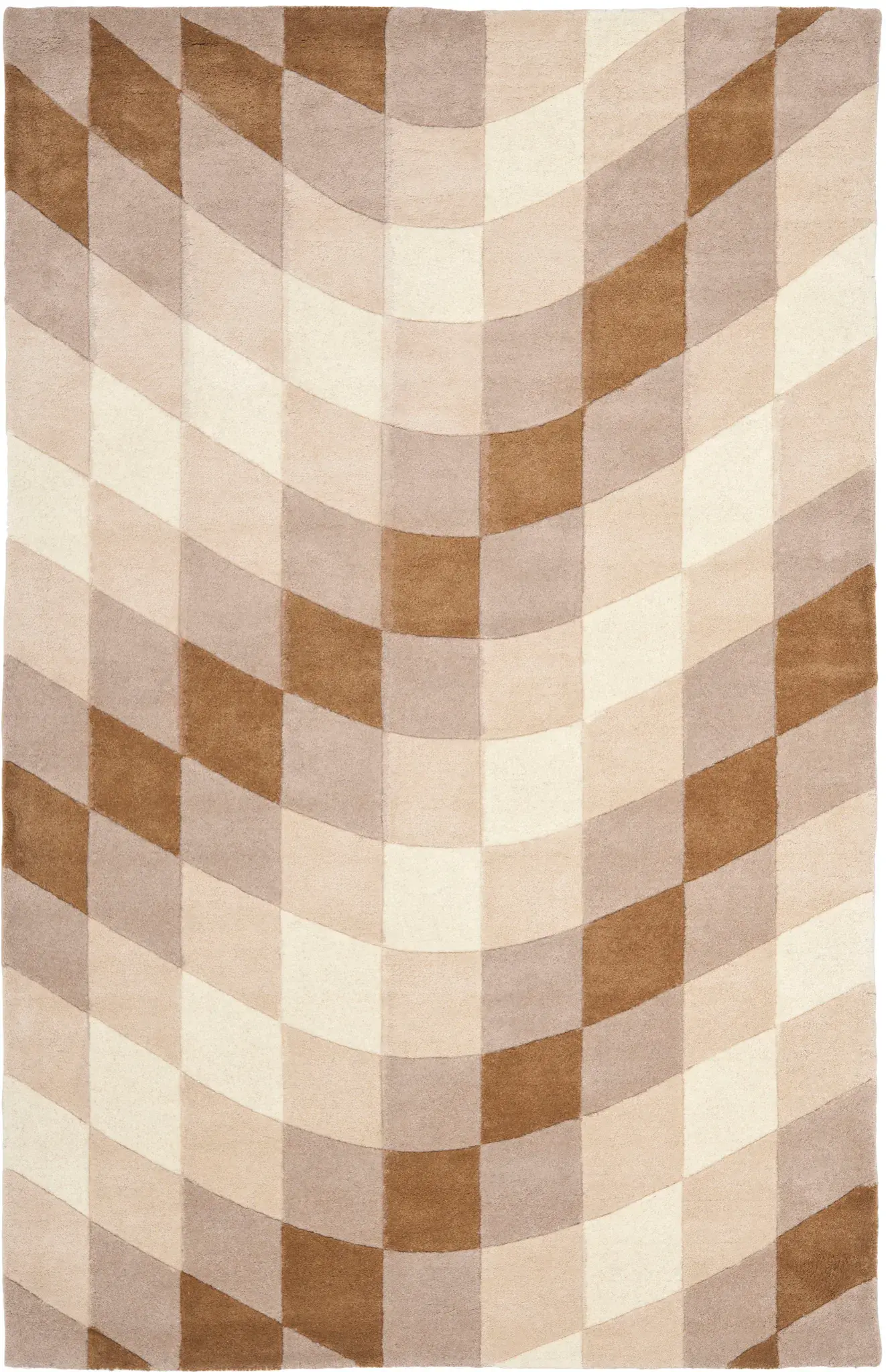 Soho Wavy Checkered Hand-Tufted Rug