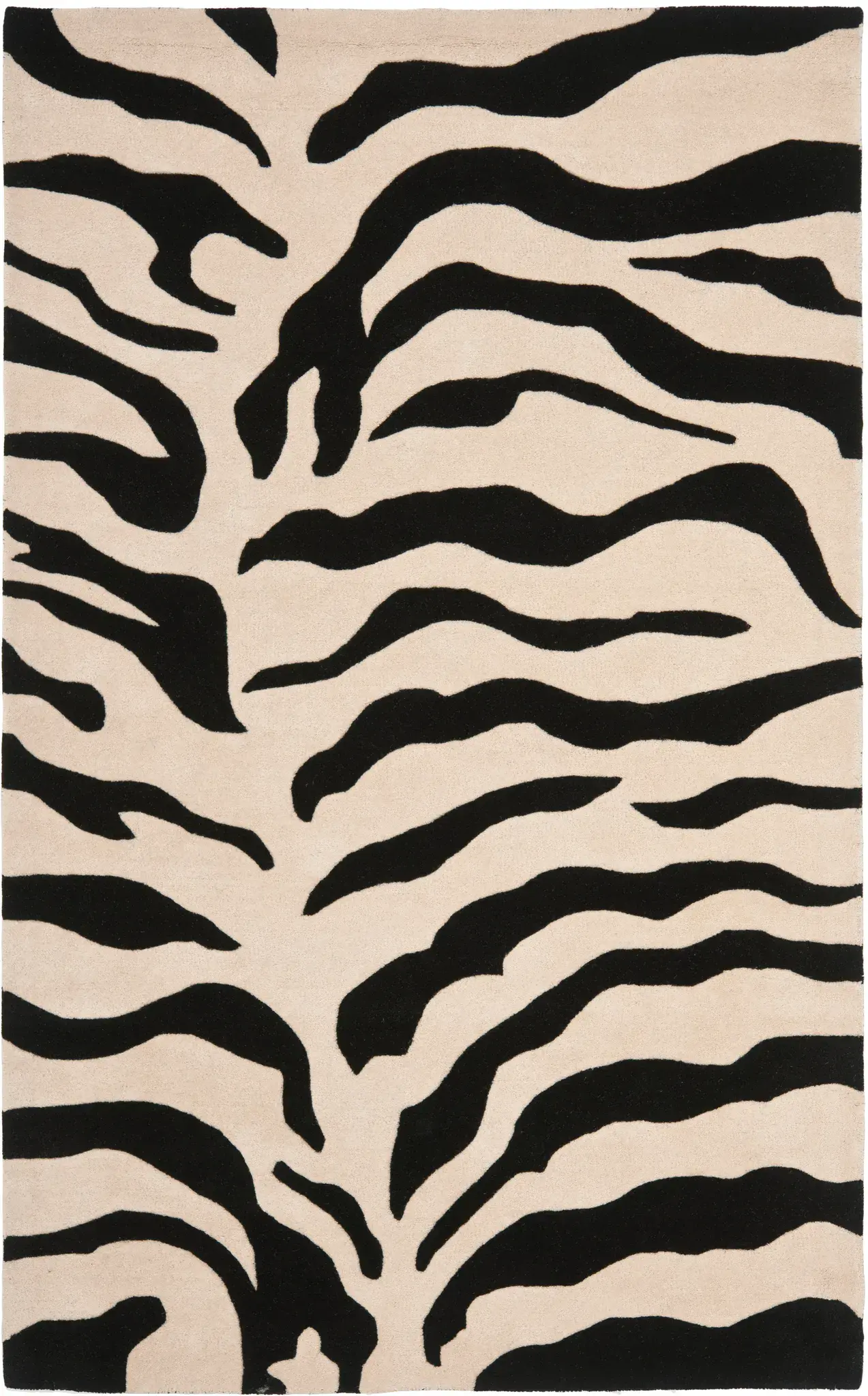 Soho Wavy Tiger Stripe Hand-Tufted Wool Rug