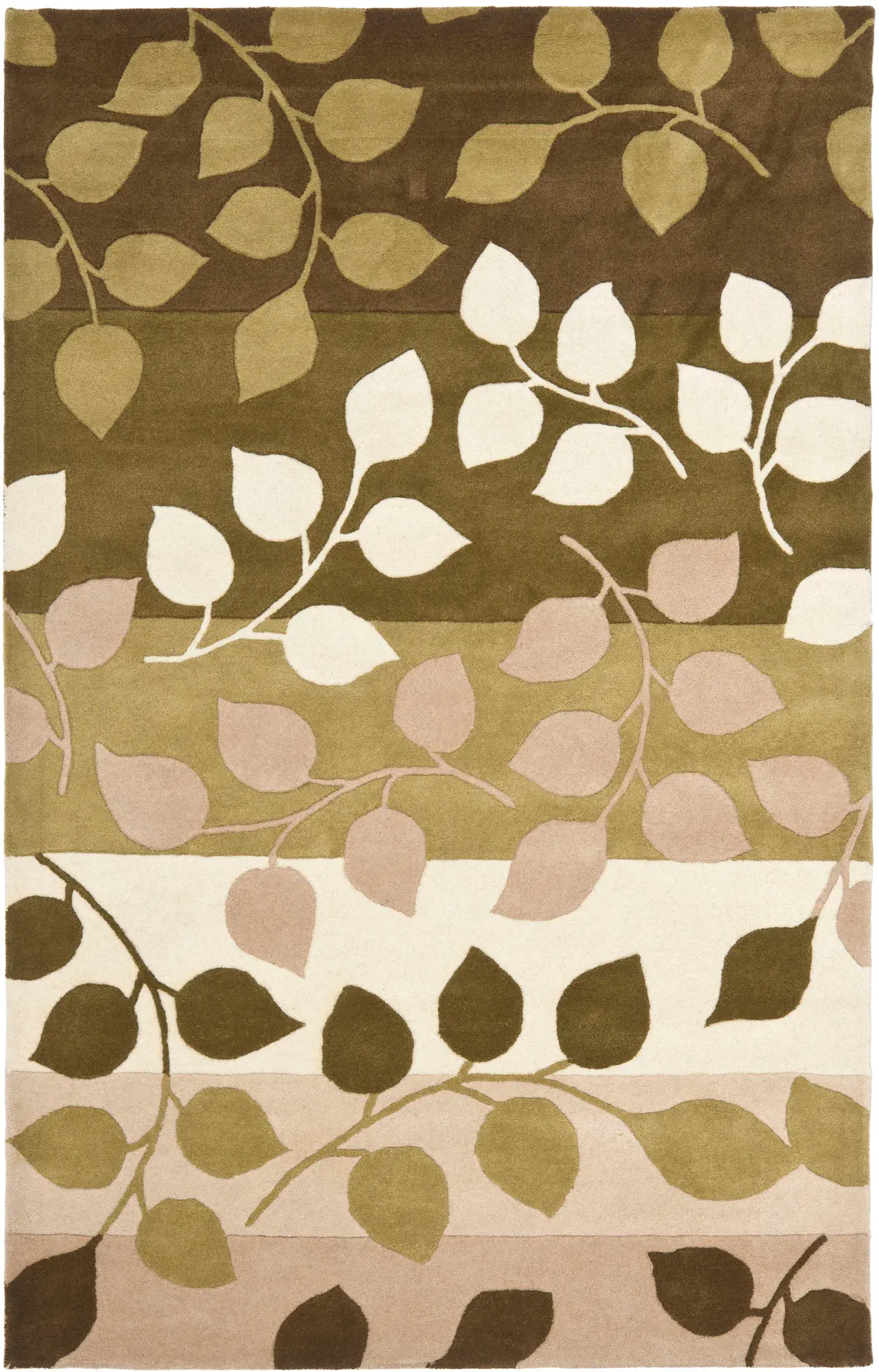 Soho Striped Leaf Hand-Tufted Rug