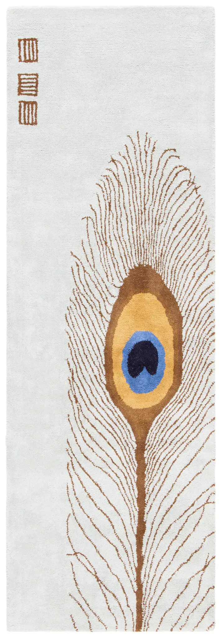 Soho Single Peacock Feather Hand-Tufted Rug