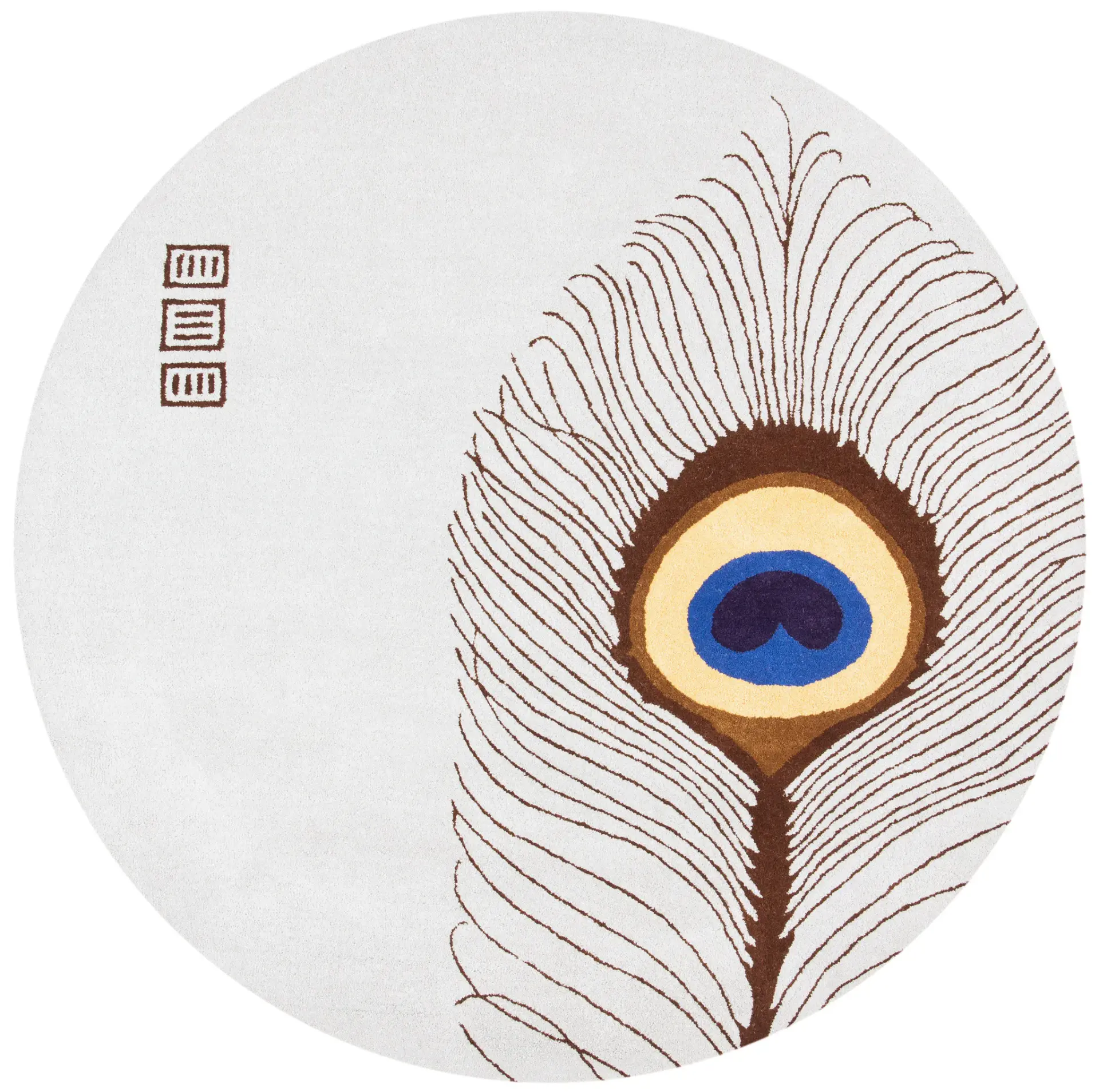 Soho Single Peacock Feather Hand-Tufted Rug