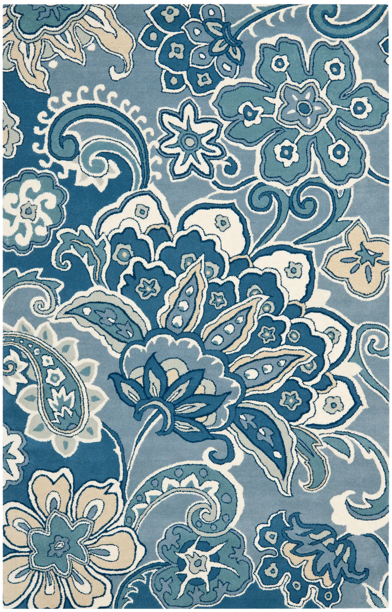 Soho Floral Paisley Hand-Tufted Rug