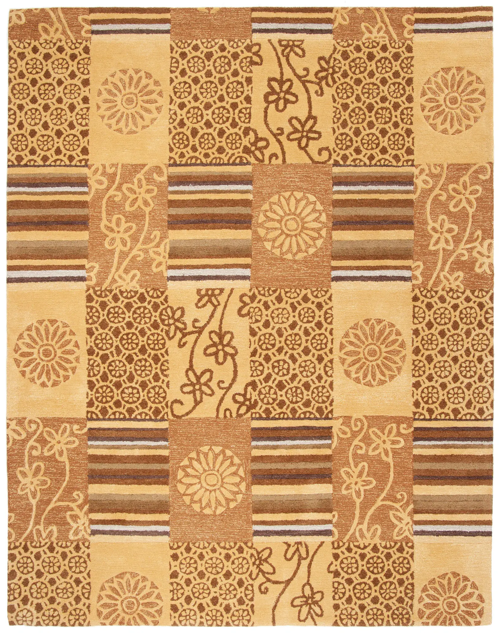 Soho Patchwork Floral Hand-Tufted Rug