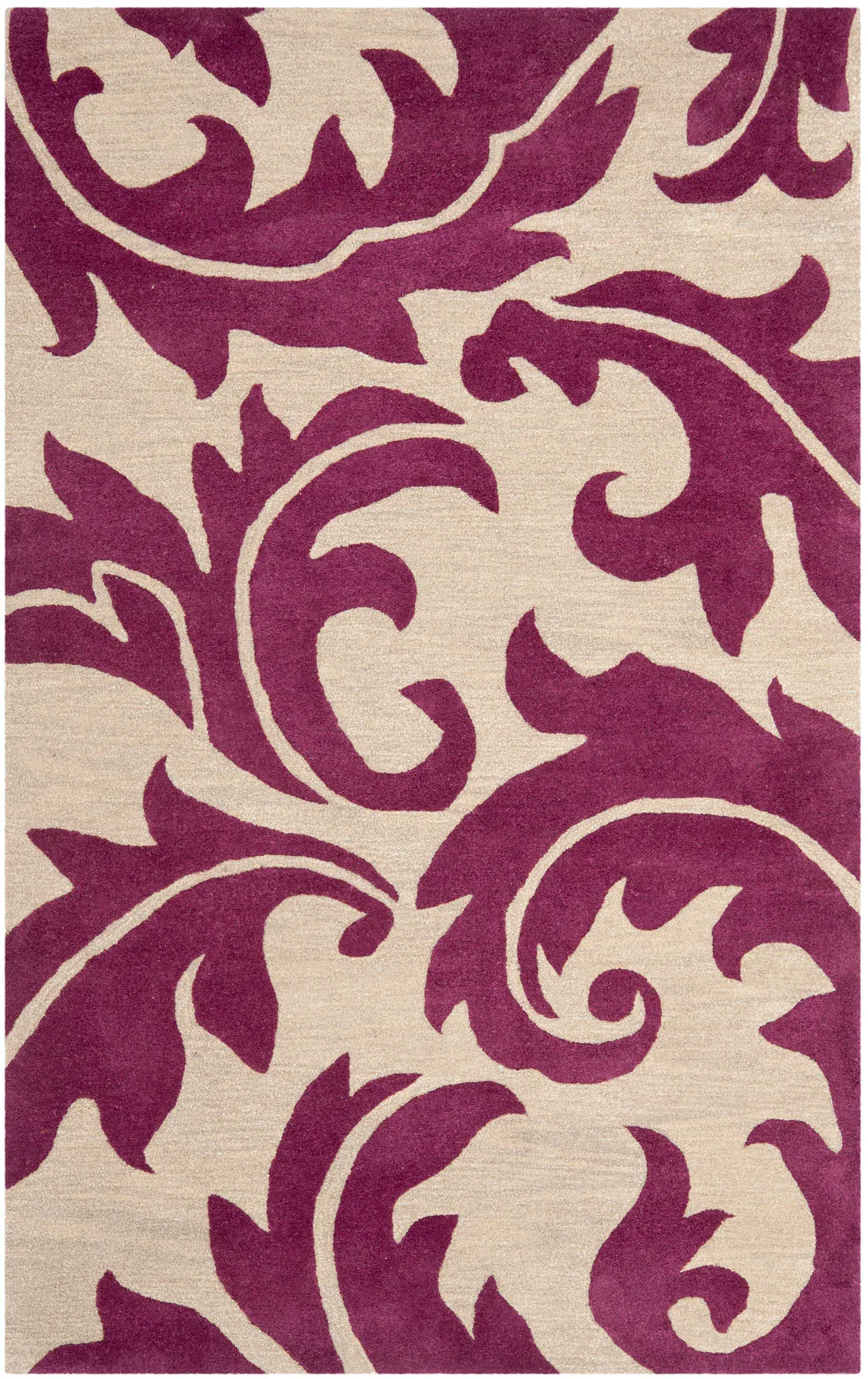 Soho Scrolling Leaf Hand-Tufted Rug
