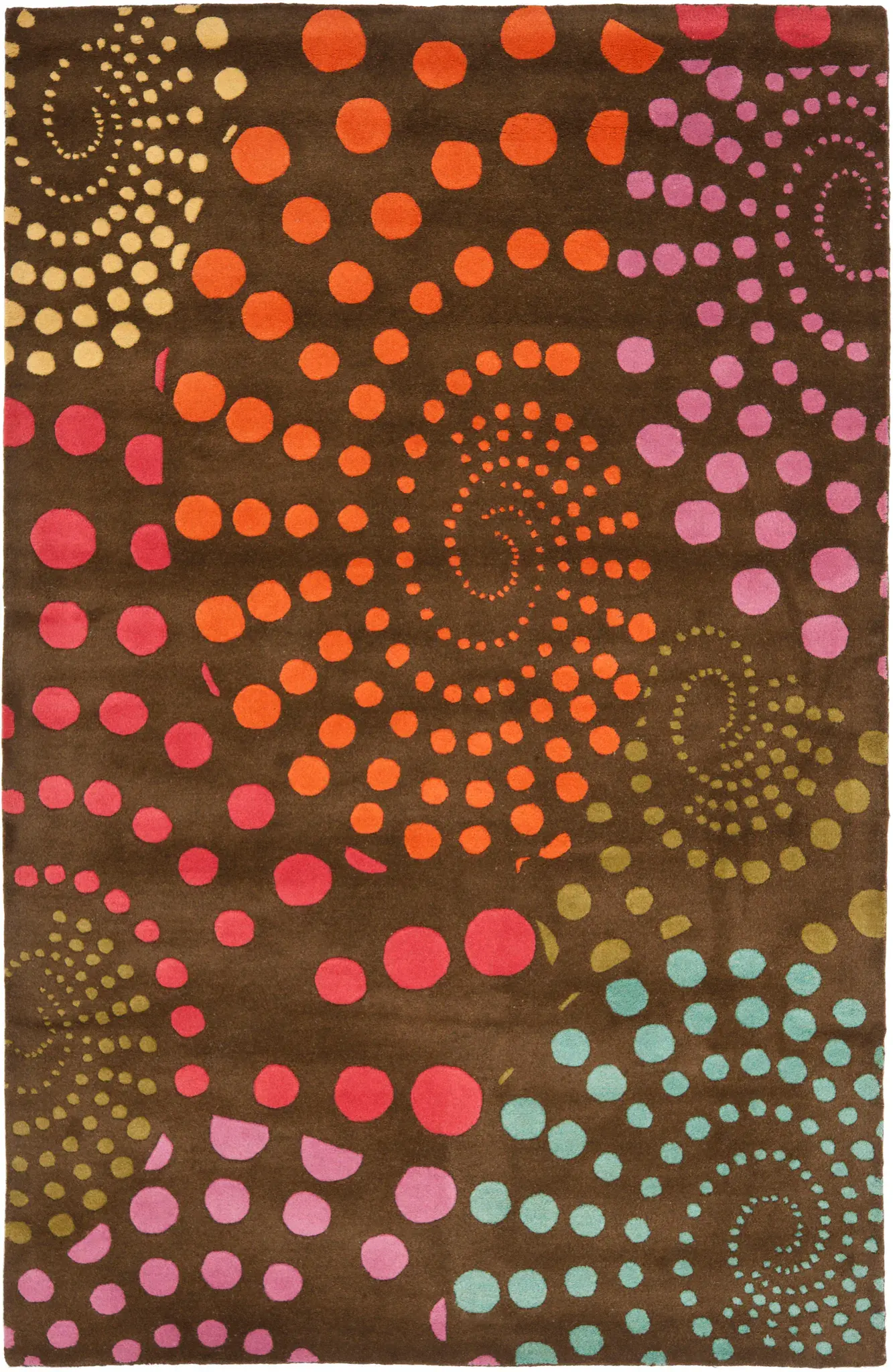 Soho Dotted Spiral Hand-Tufted Wool Rug