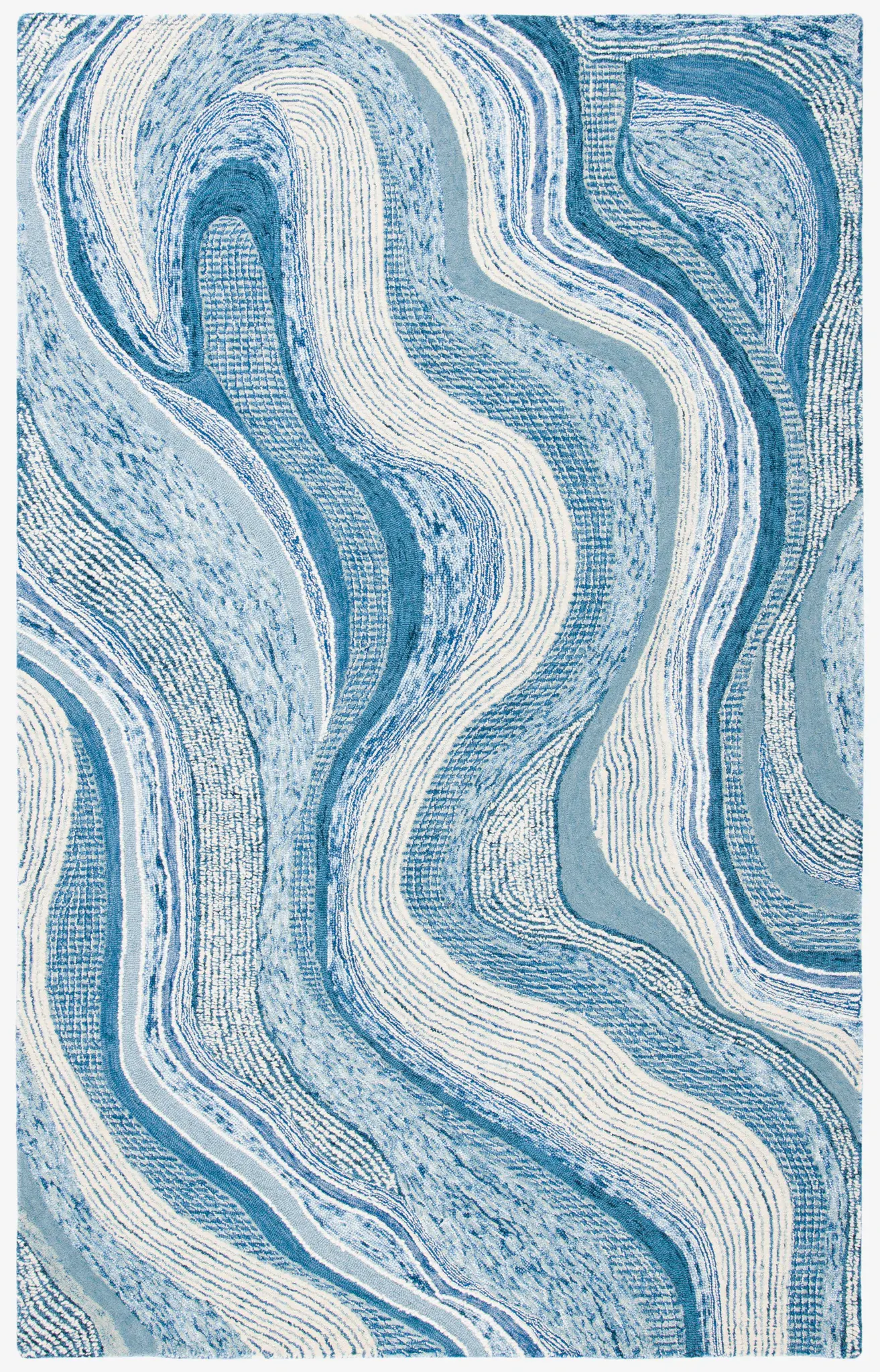 Soho Rippled Wave Hand-Tufted Wool Rug