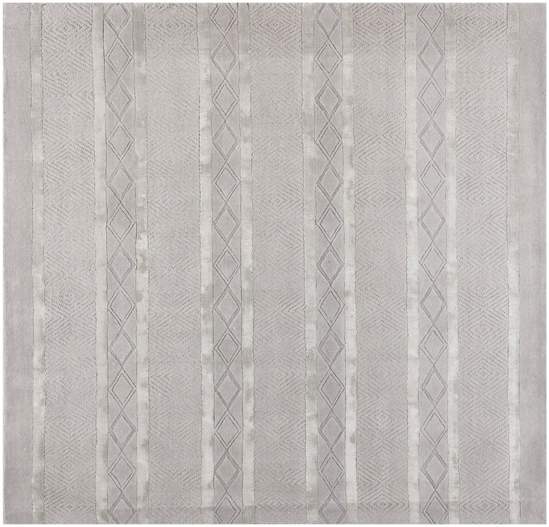 Soho Striped Diamond Hand-Tufted Wool Rug