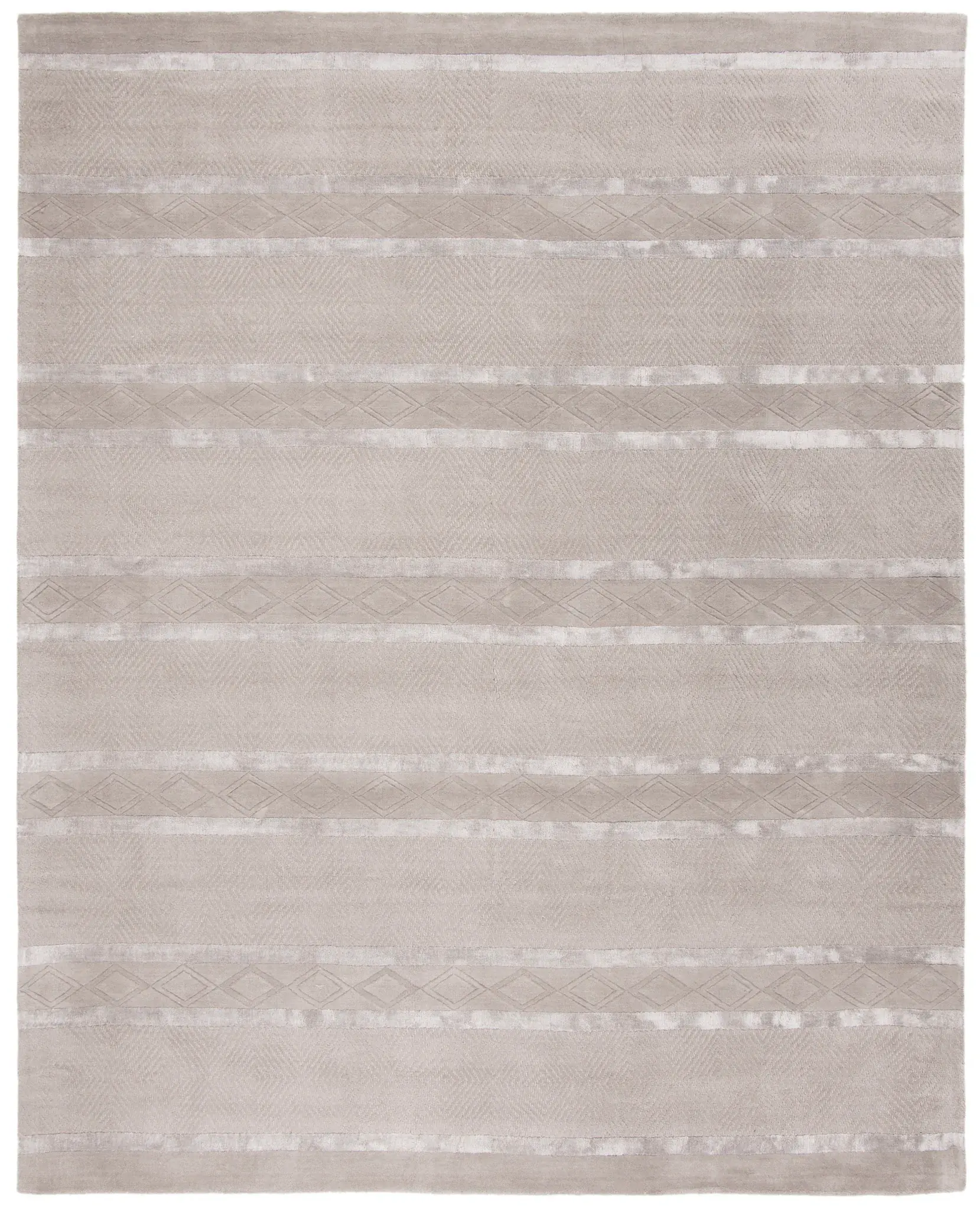 Soho Striped Diamond Hand-Tufted Wool Rug