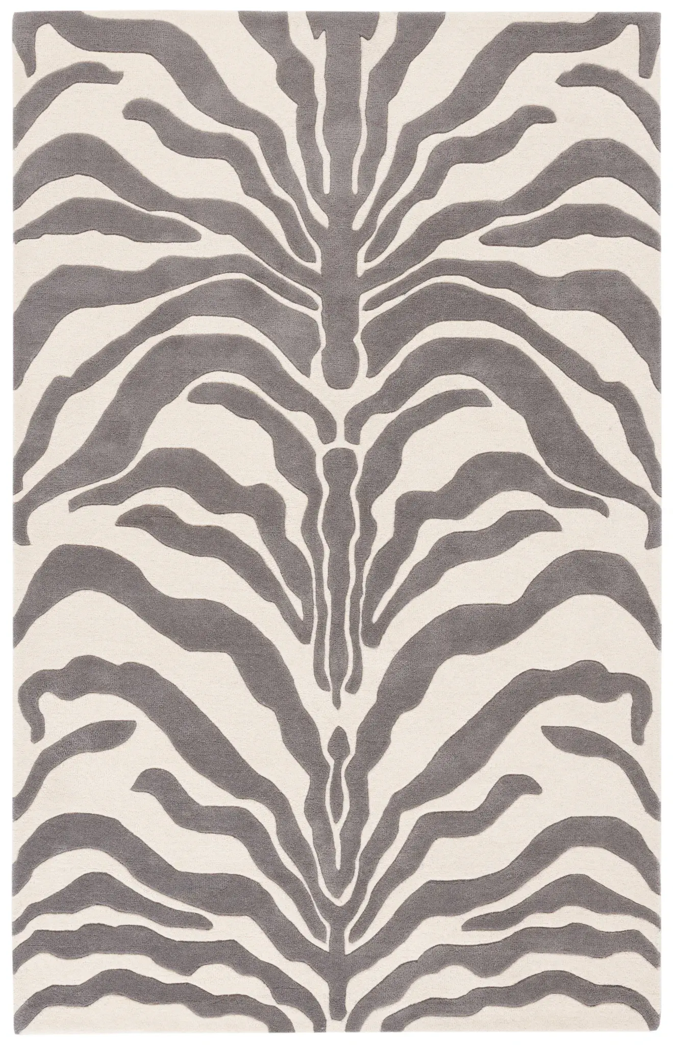 Soho Symmetrical Zebra Hand-Tufted Wool Rug
