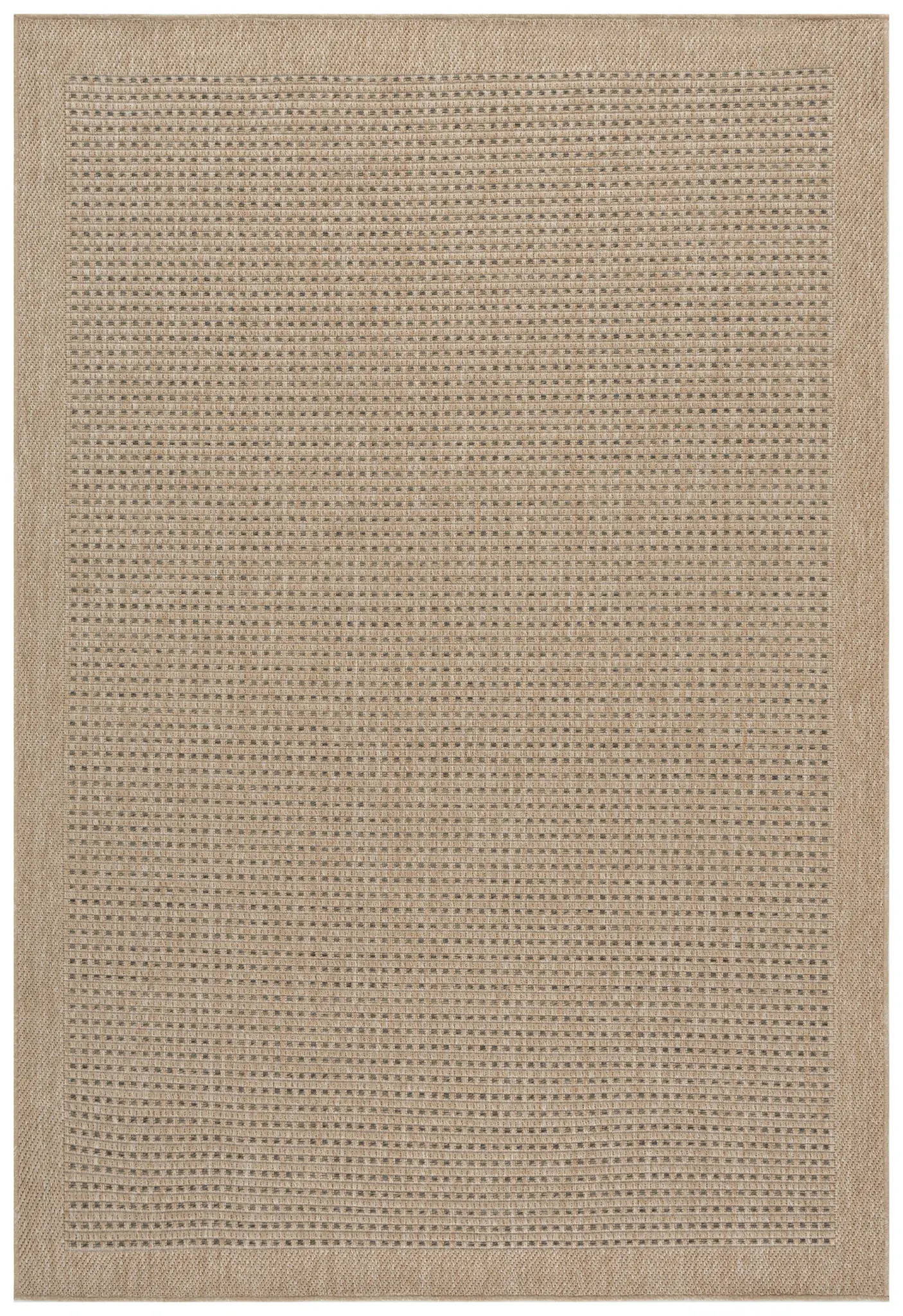 Sisal Performance Grid Bordered Outdoor Rug