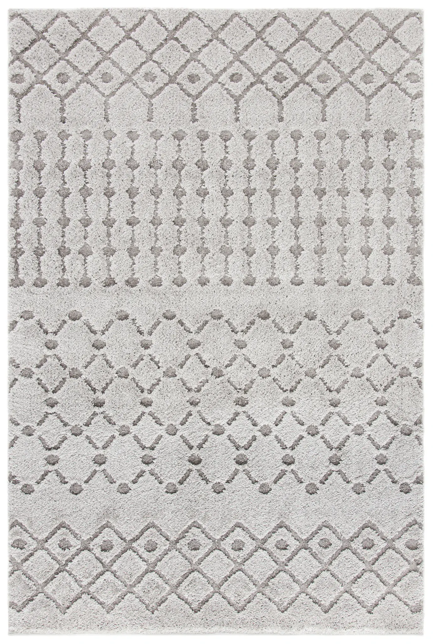 Sparta Banded Geometric Shag Rug