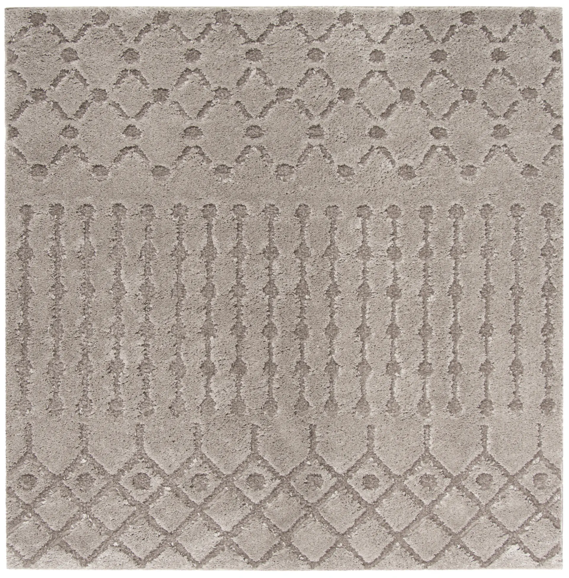 Sparta Banded Geometric Shag Rug