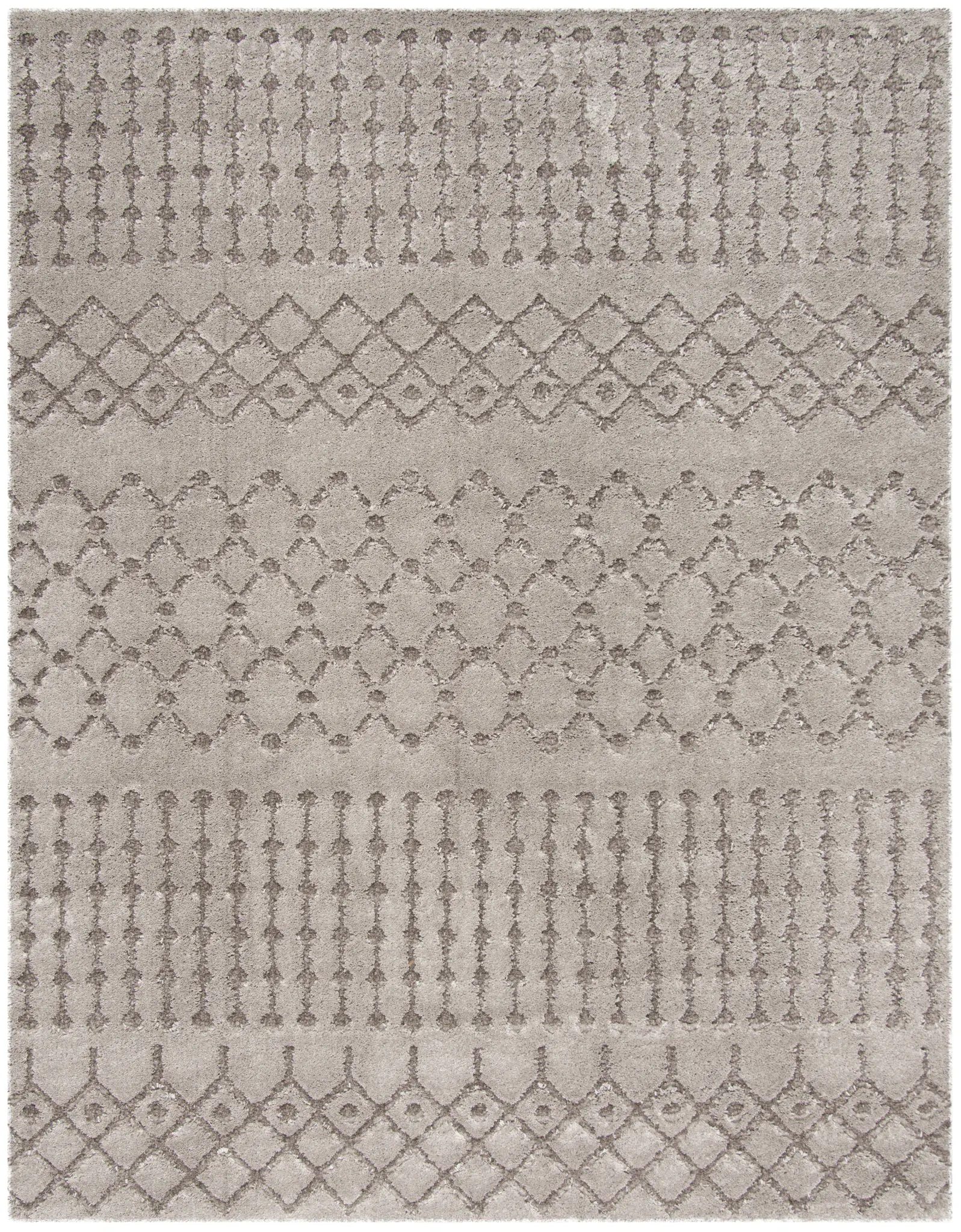 Sparta Banded Geometric Shag Rug