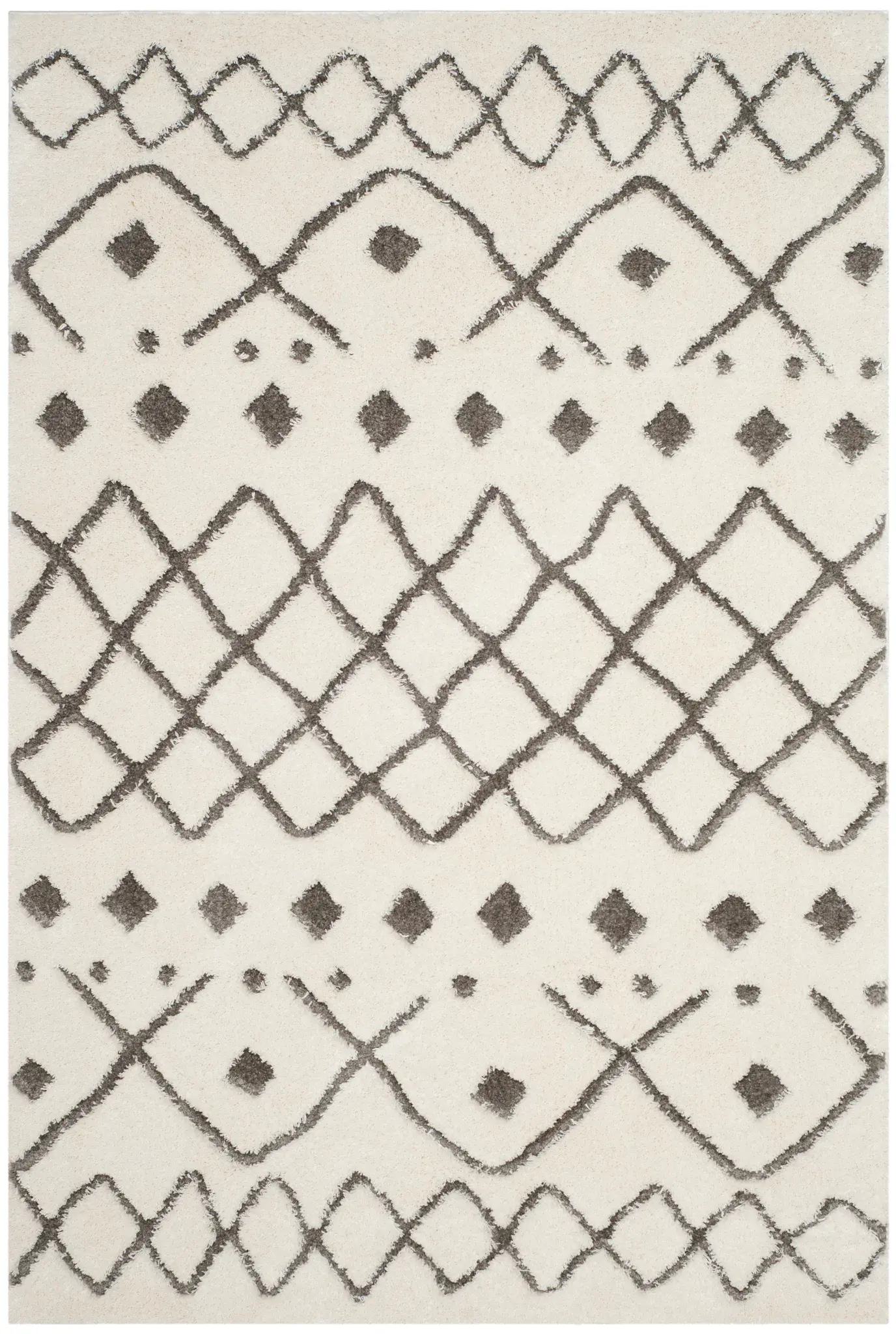 Sparta Banded Diamond Shag Rug
