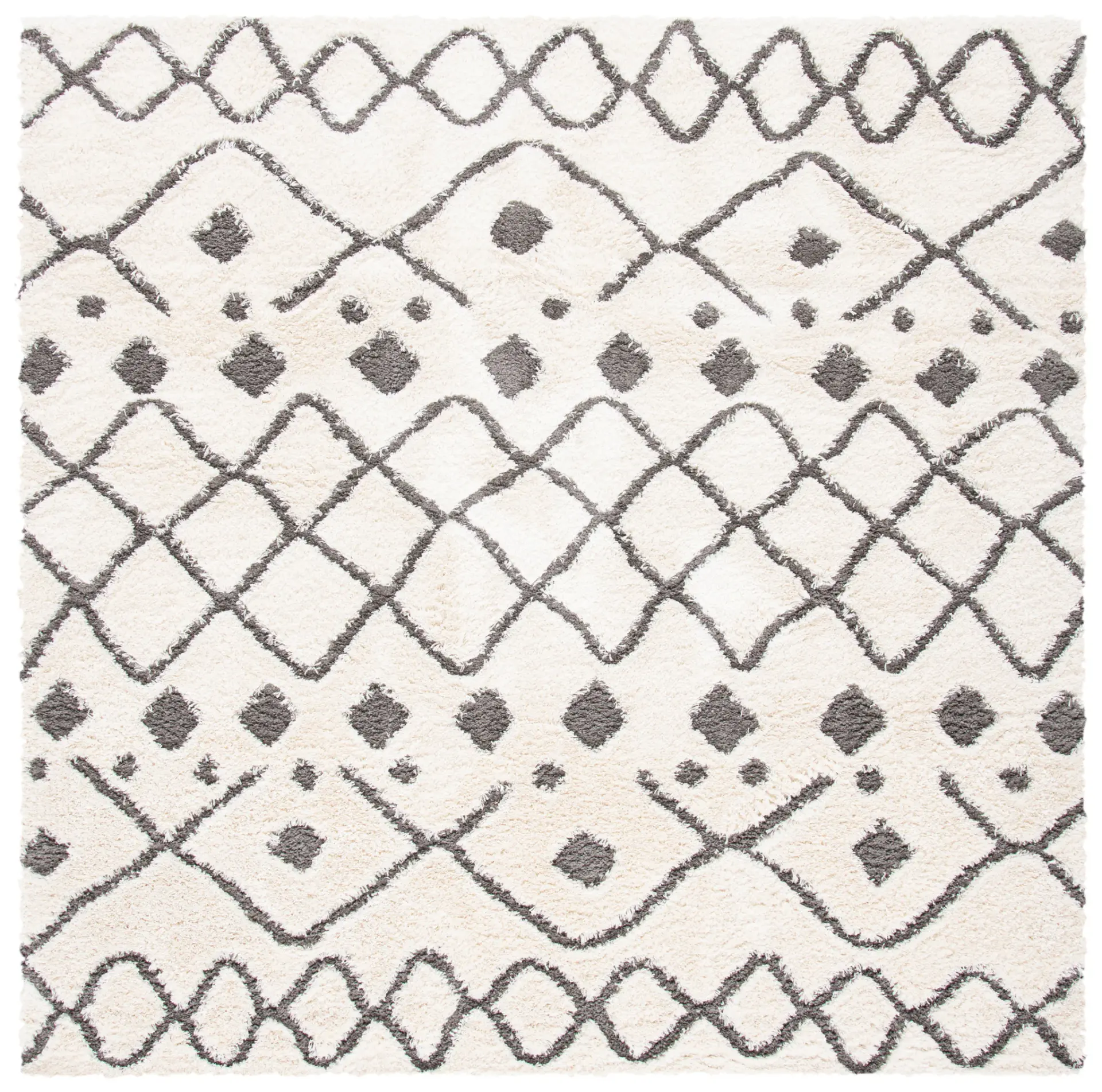 Sparta Banded Diamond Shag Rug