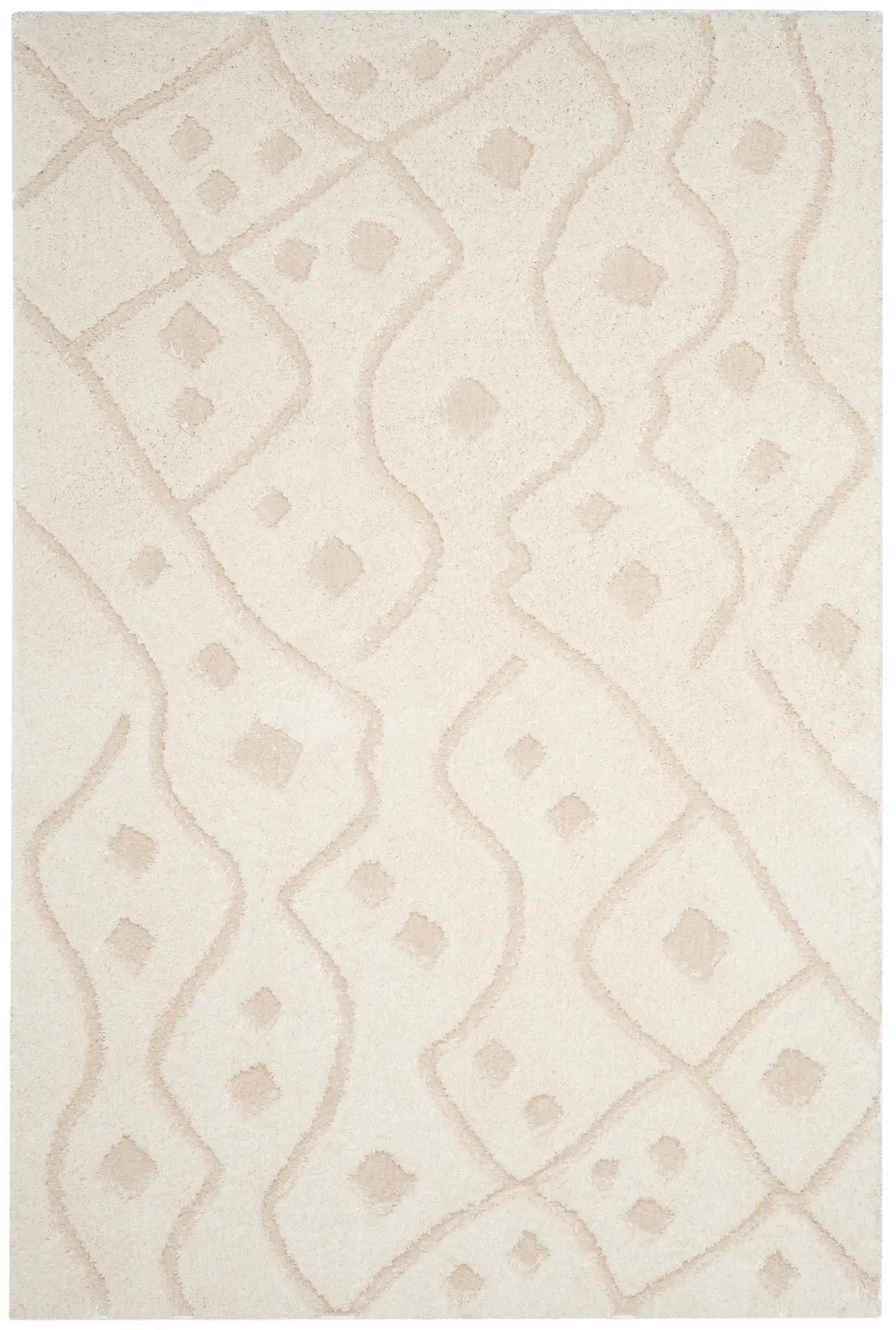 Sparta Wavy Diamond Shag Rug