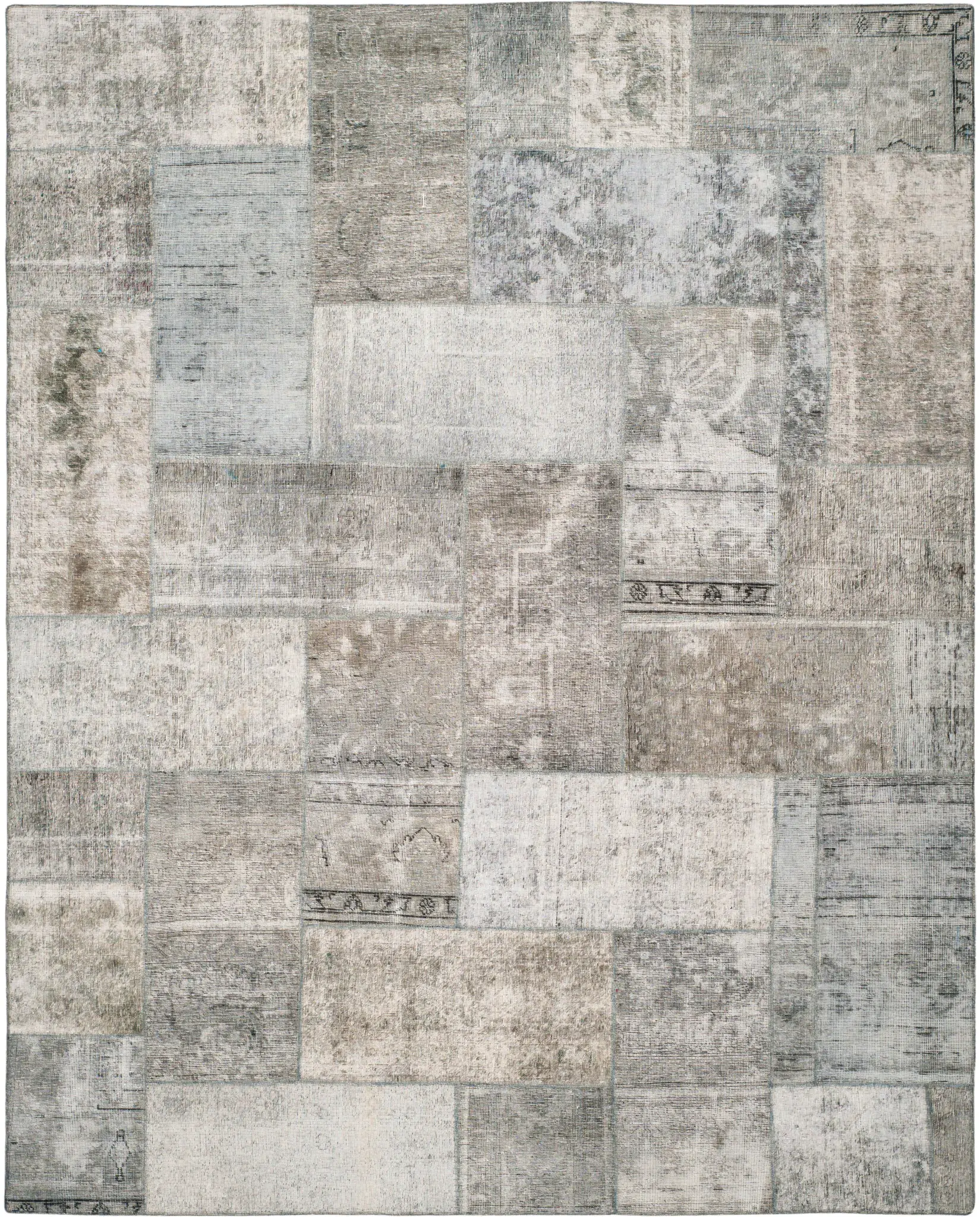 Spice Market Patchwork Hand-Knotted Wool Rug