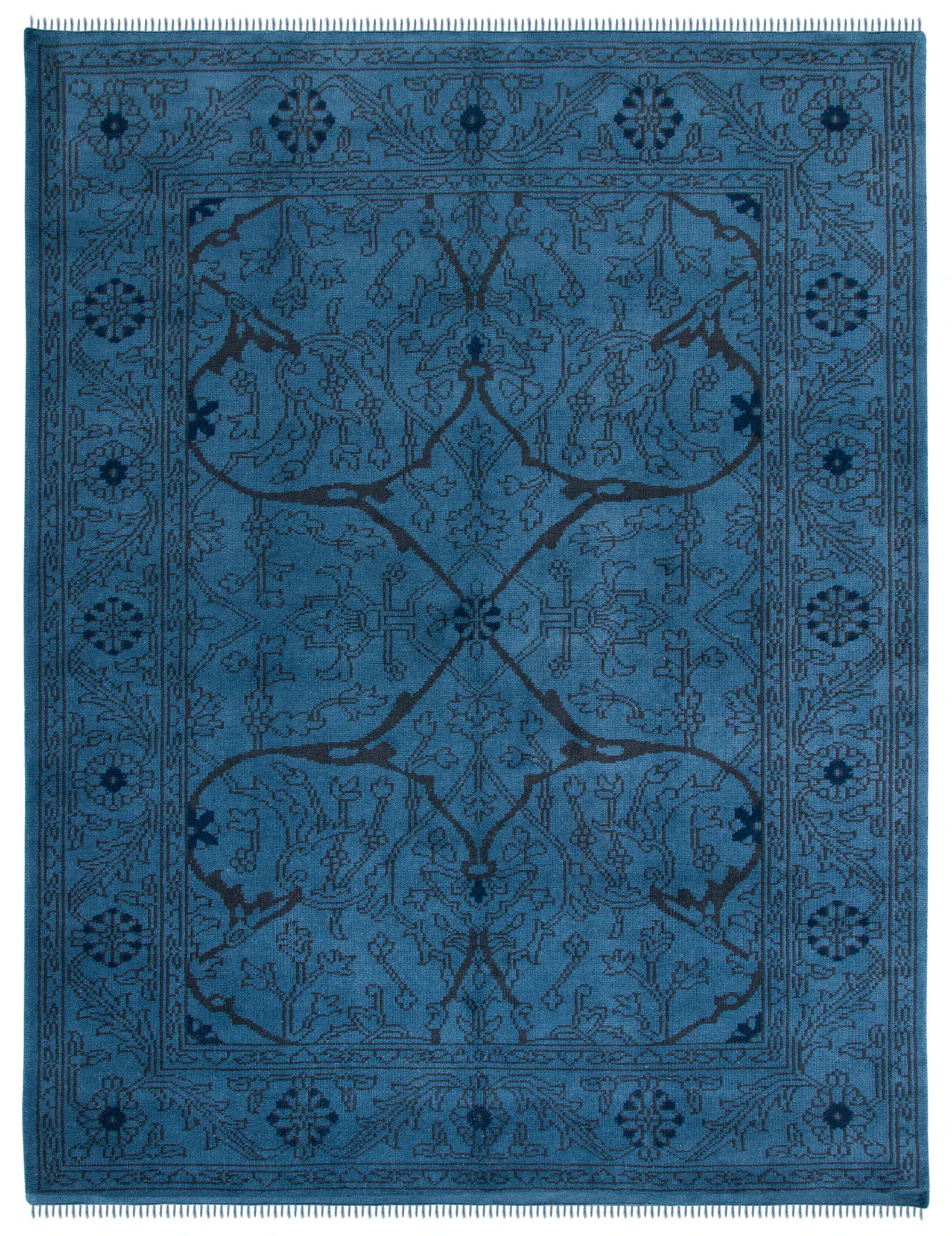 Spice Market Symmetrical Vine Hand-Knotted Wool Rug