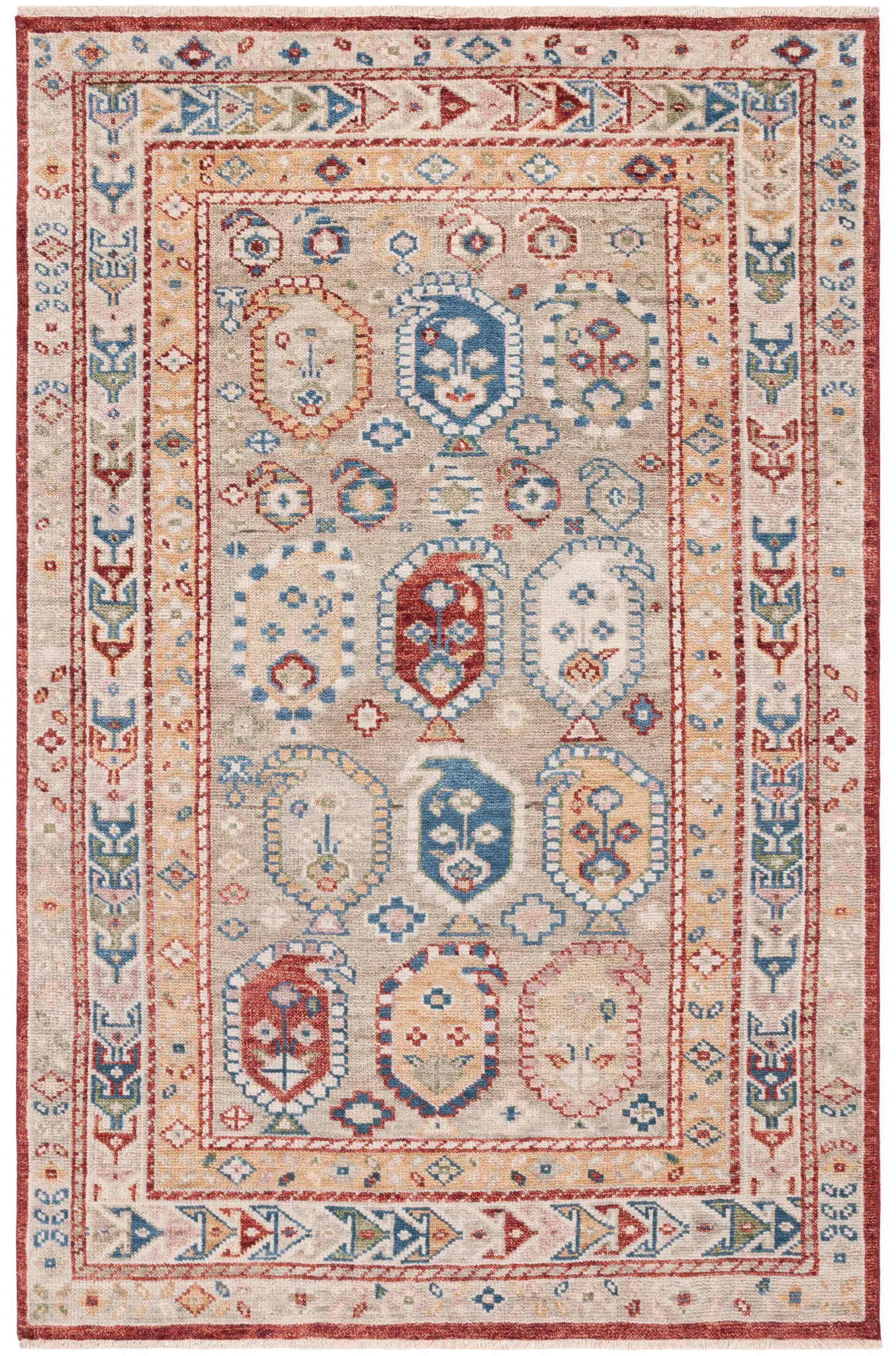 Samarkand Paisley Hand-Knotted Wool Rug