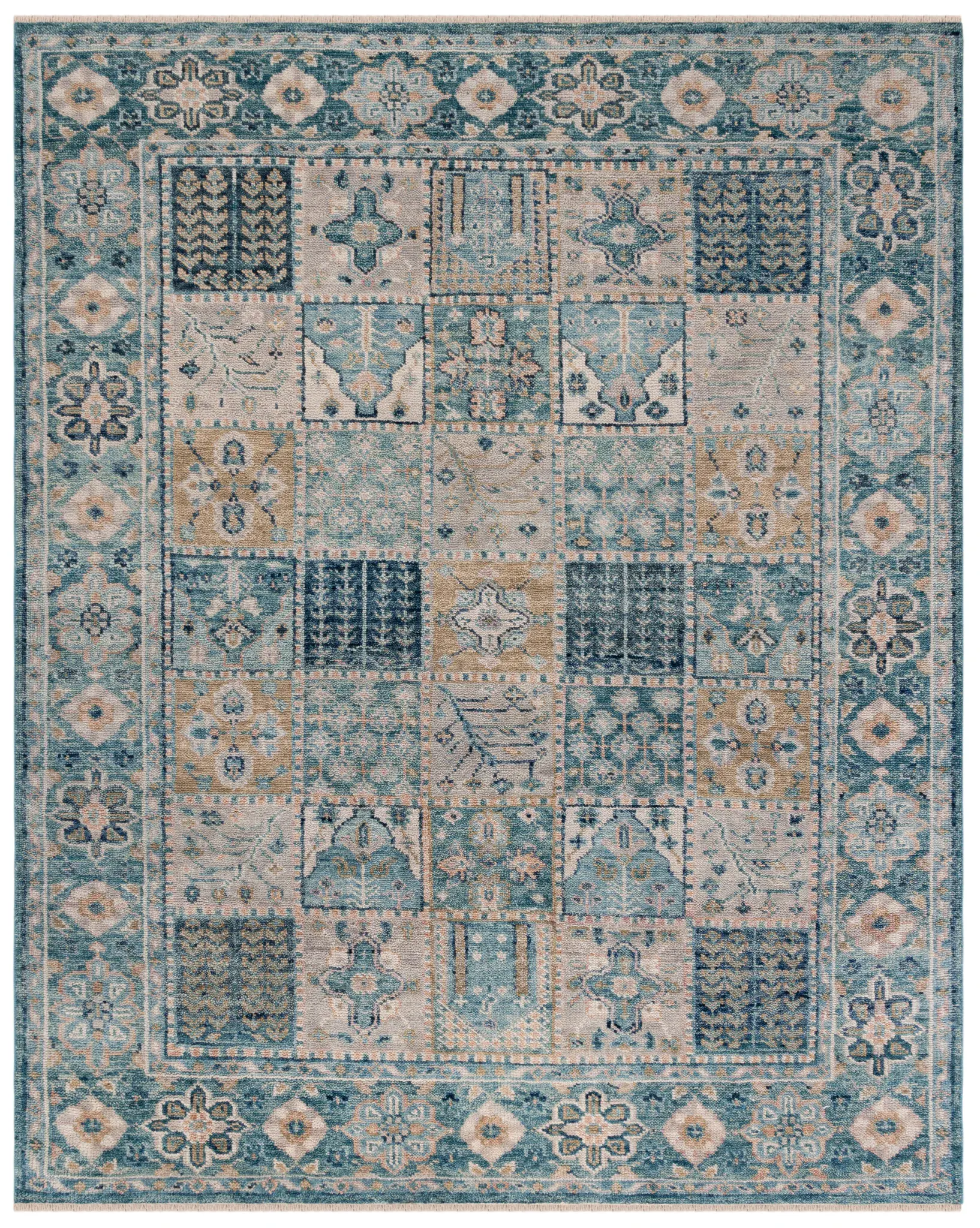 Samarkand Panel Hand-Knotted Wool Rug