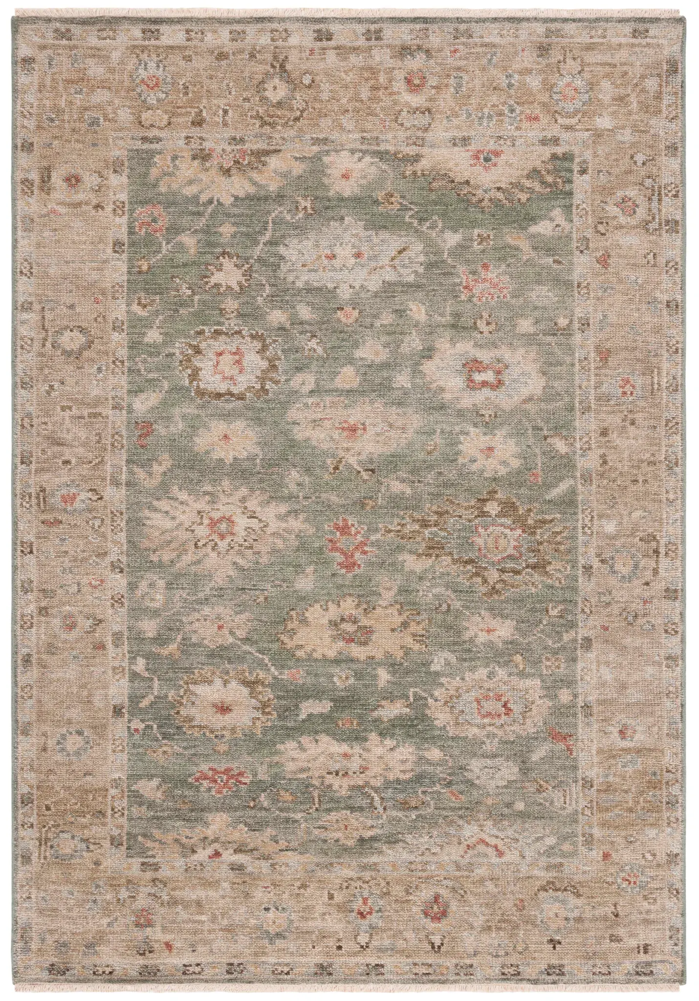 Samarkand Tribal Palmette Hand-Knotted Wool Rug