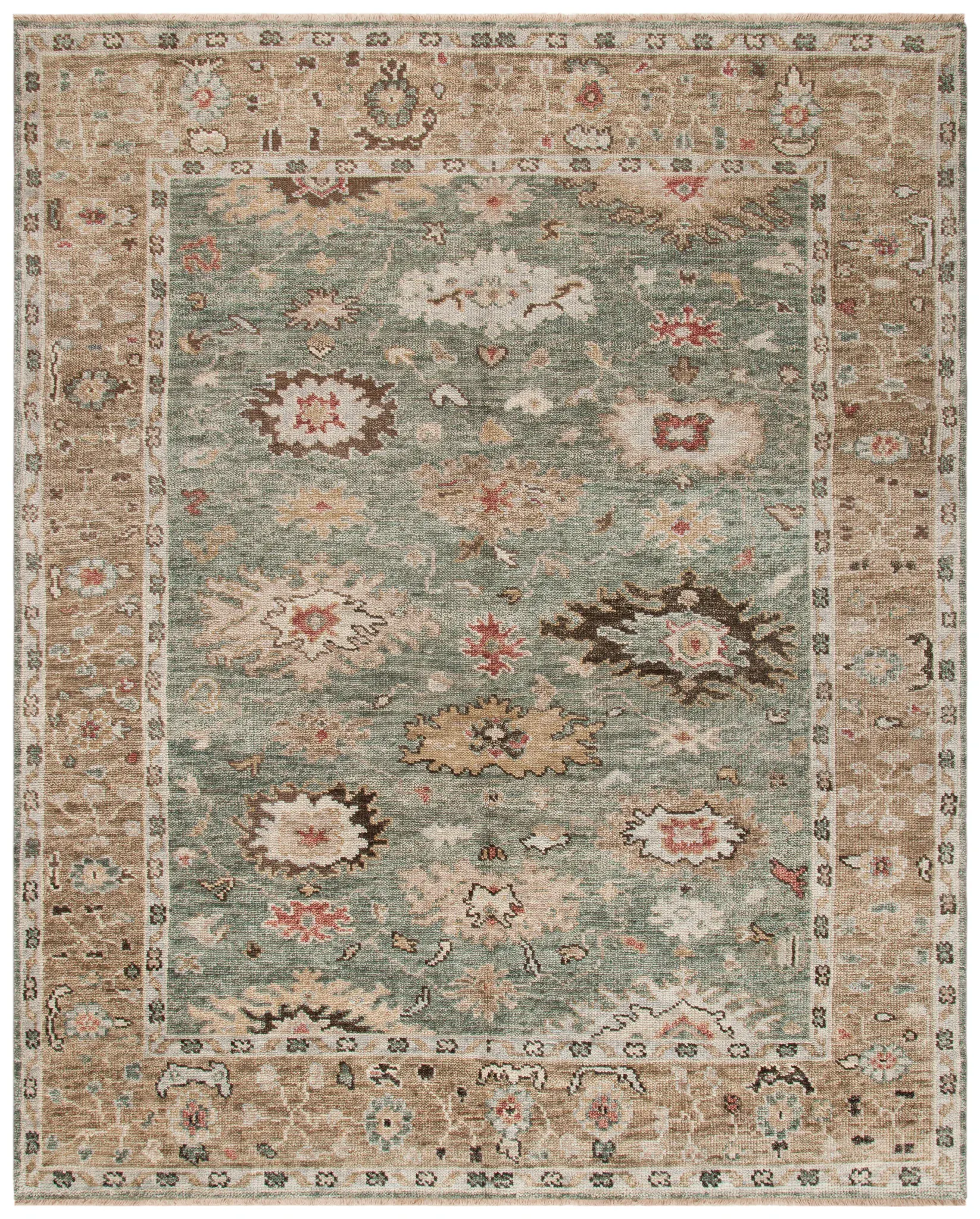 Samarkand Tribal Palmette Hand-Knotted Wool Rug