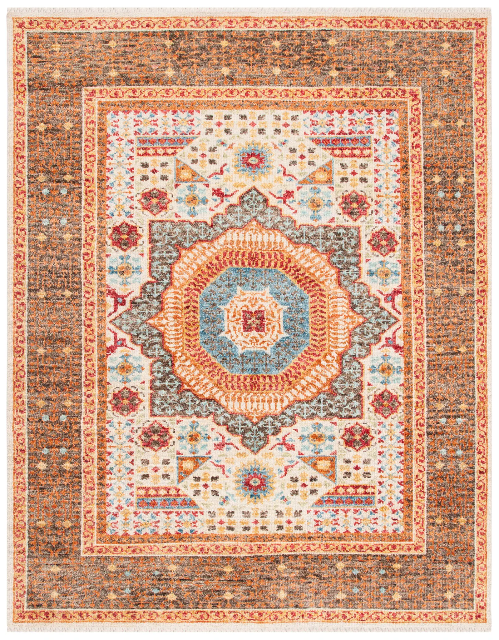 Samarkand Octagon Medallion Hand-Knotted Wool Rug