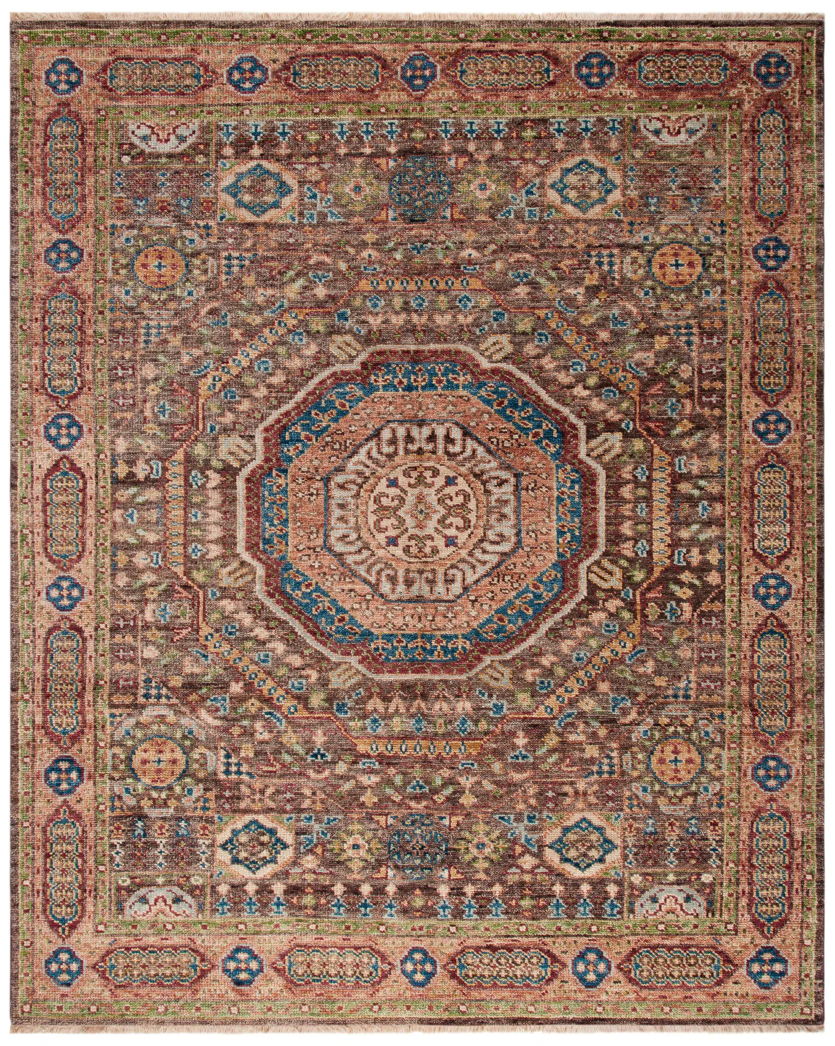 Samarkand Concentric Medallion Hand-Knotted Wool Rug