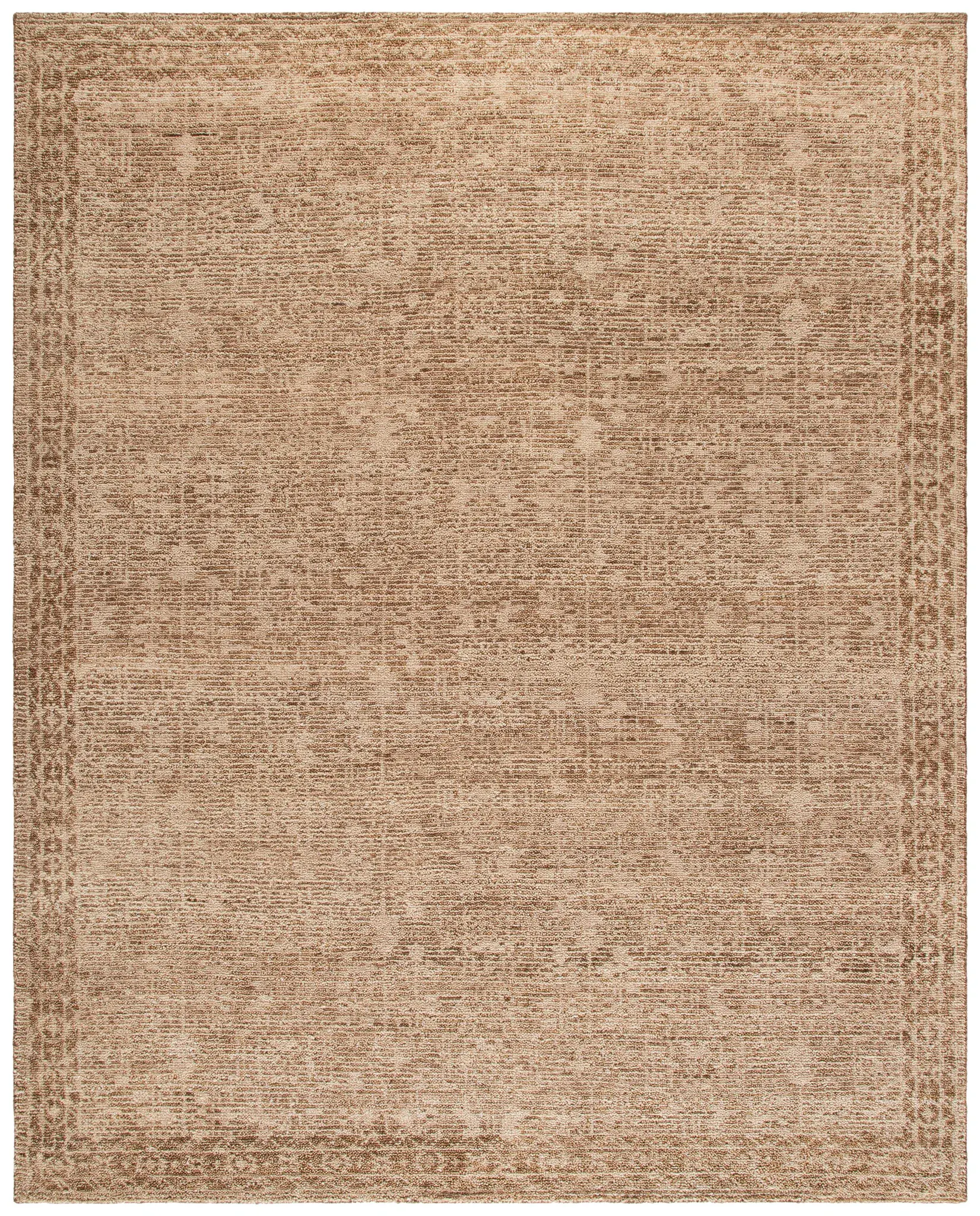 Samarkand Traditional Bordered Hand-Knotted Wool Rug