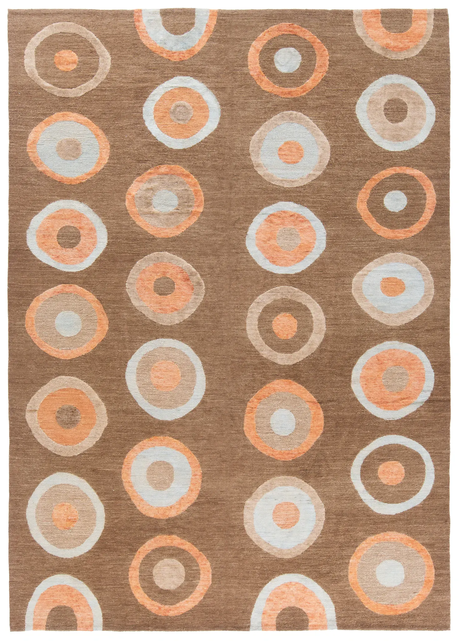 Santa Fe Concentric Ring Hand-Knotted Wool Rug