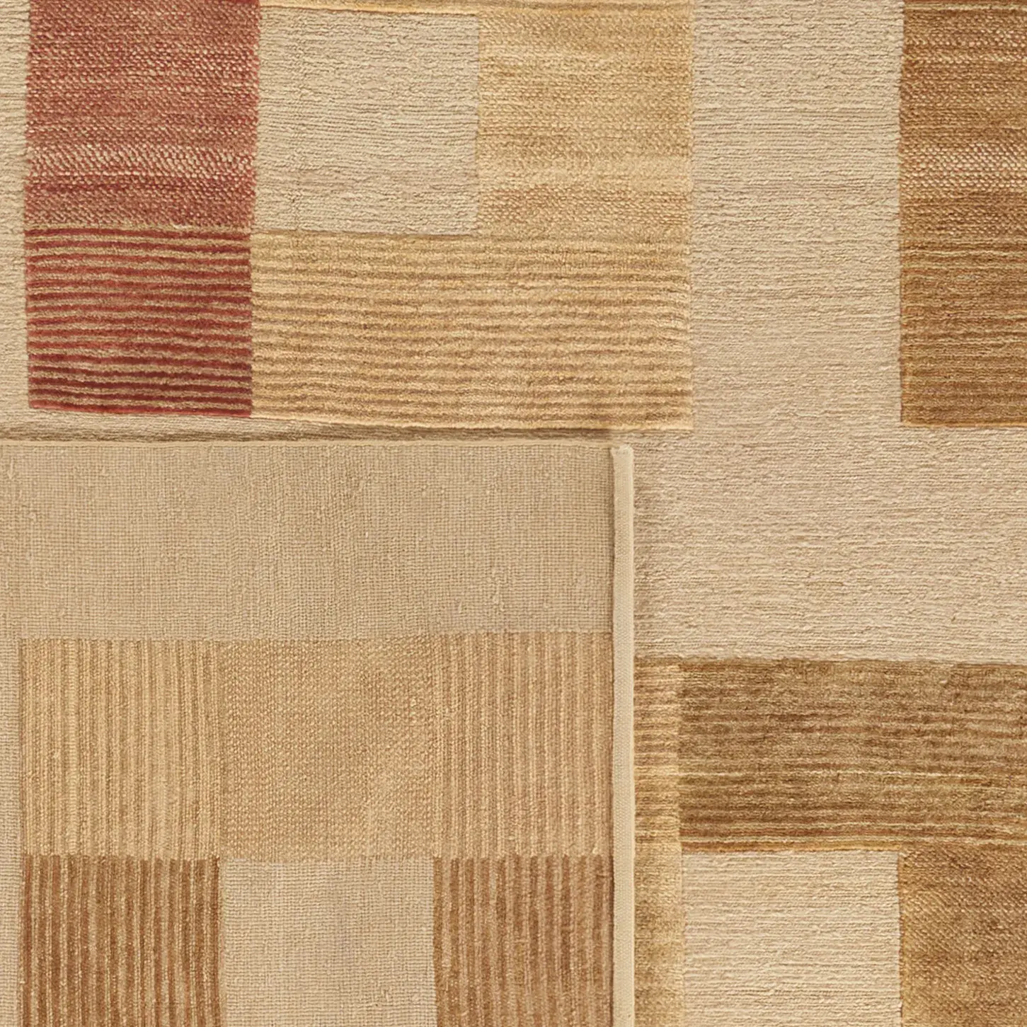 Santa Fe Block Grid Hand-Knotted Wool Rug