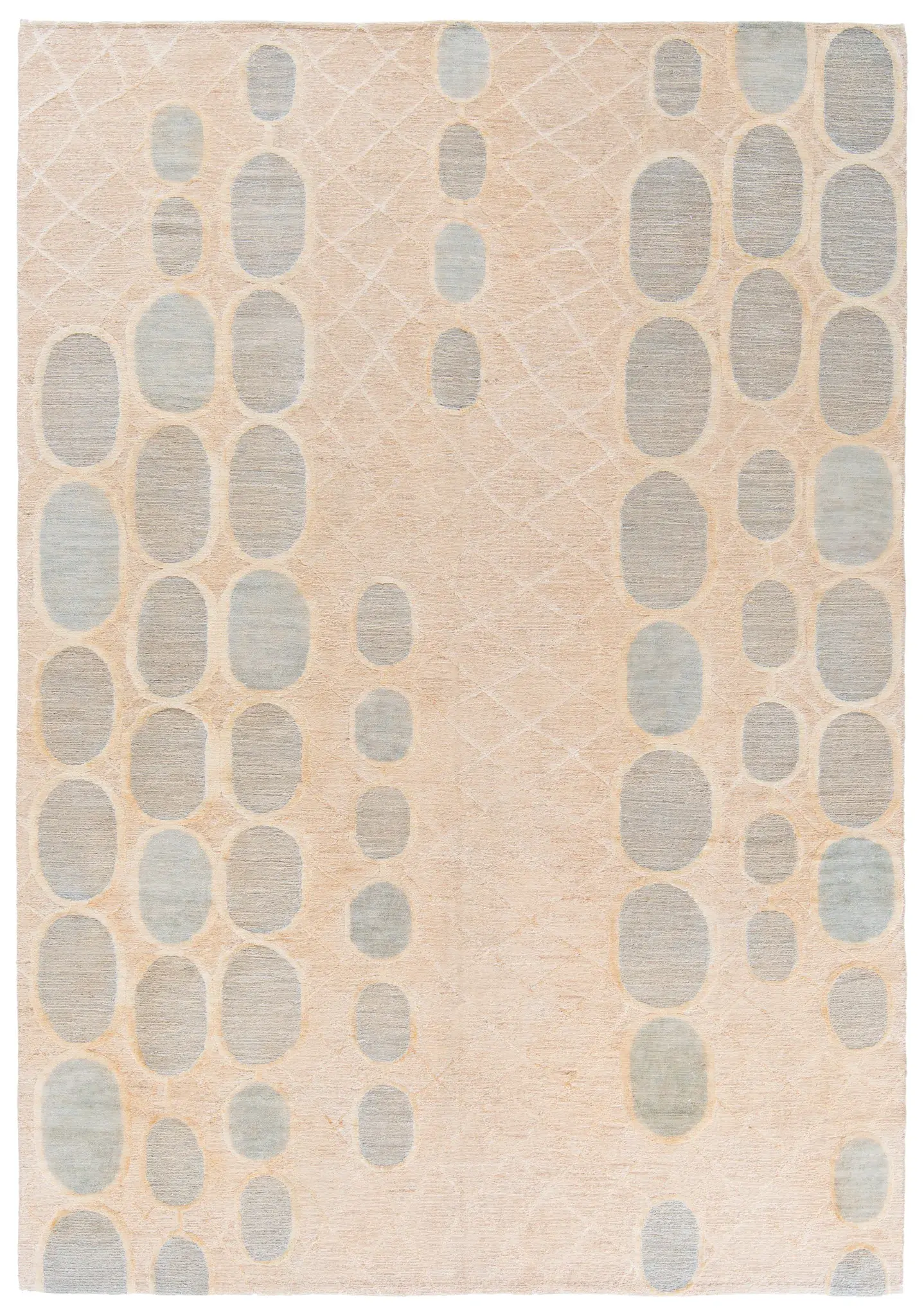 Santa Fe Oval Trellis Hand-Knotted Wool Rug