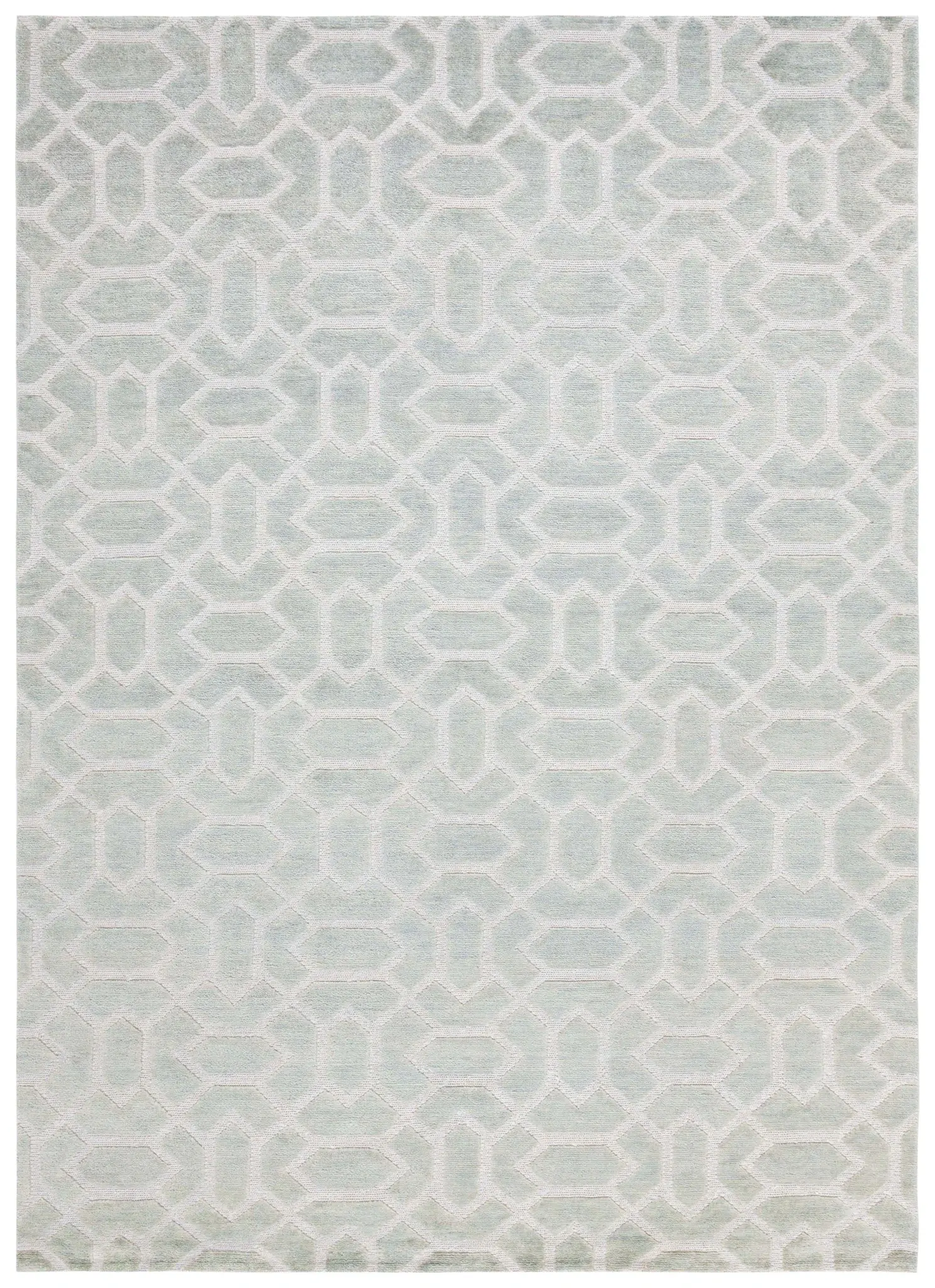 Santa Fe Interlocking Trellis Hand-Knotted Wool Rug