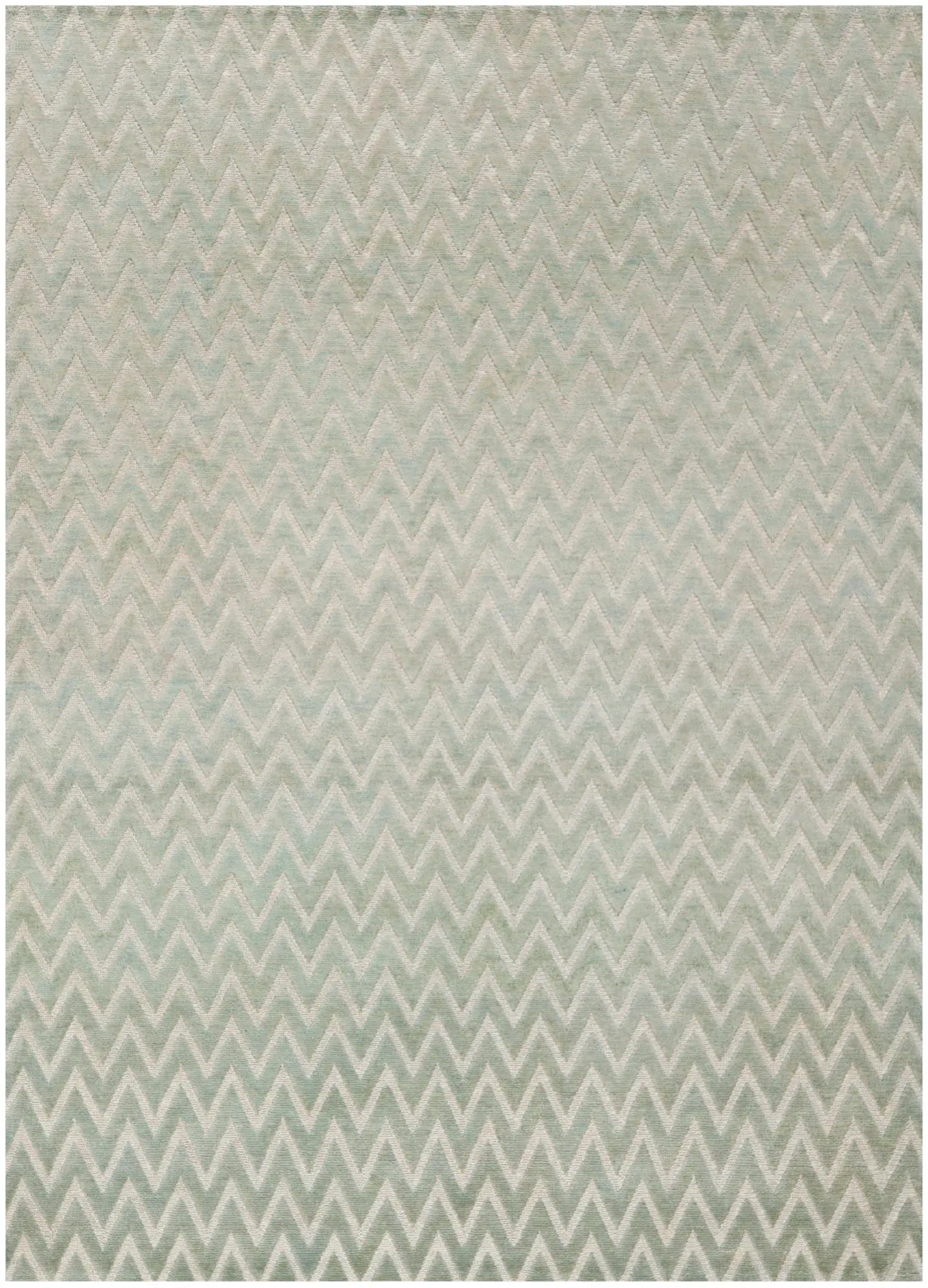 Santa Fe Modern Zig-Zag Hand-Knotted Wool Rug