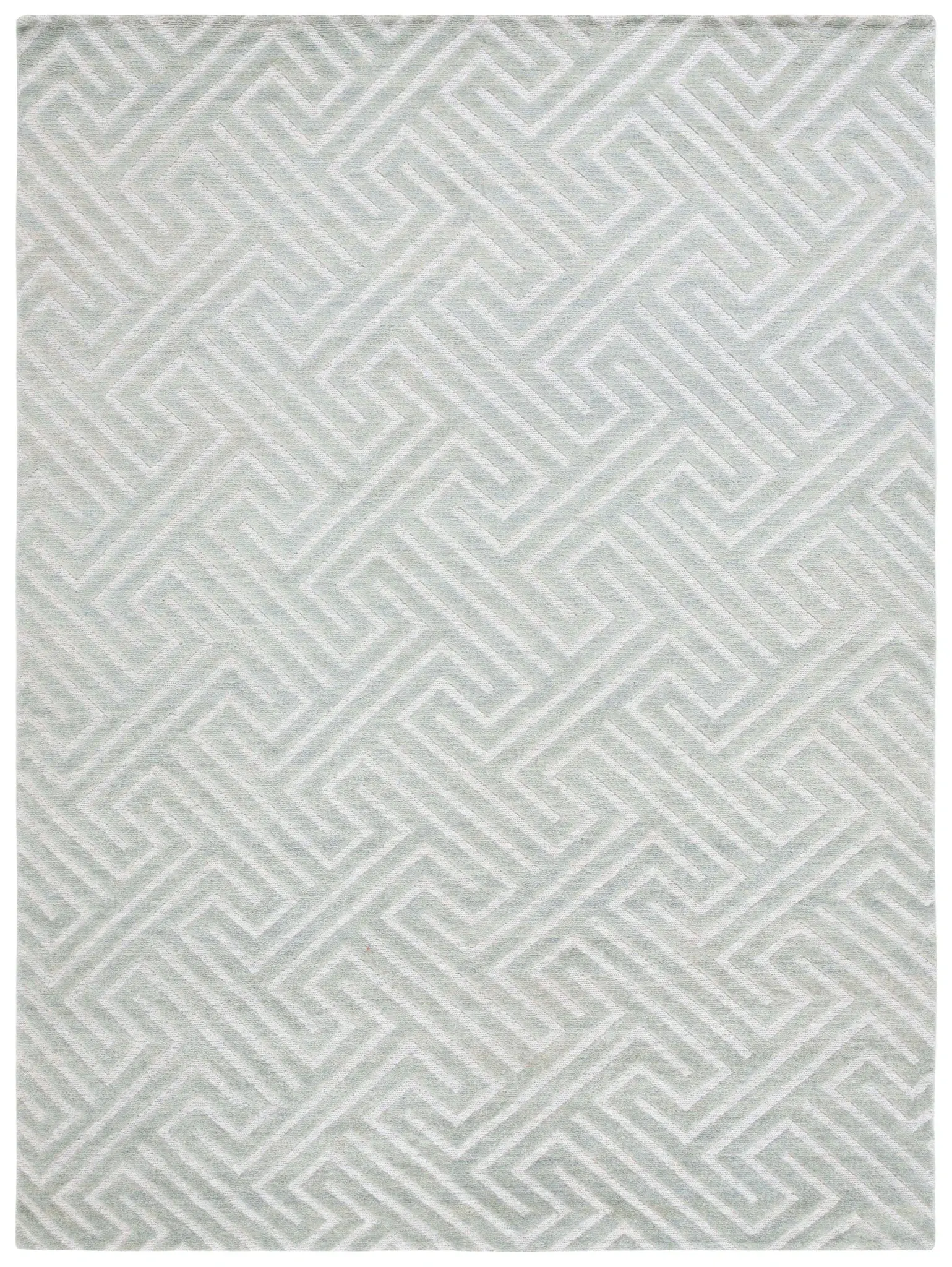 Santa Fe Maze Hand-Knotted Wool Rug