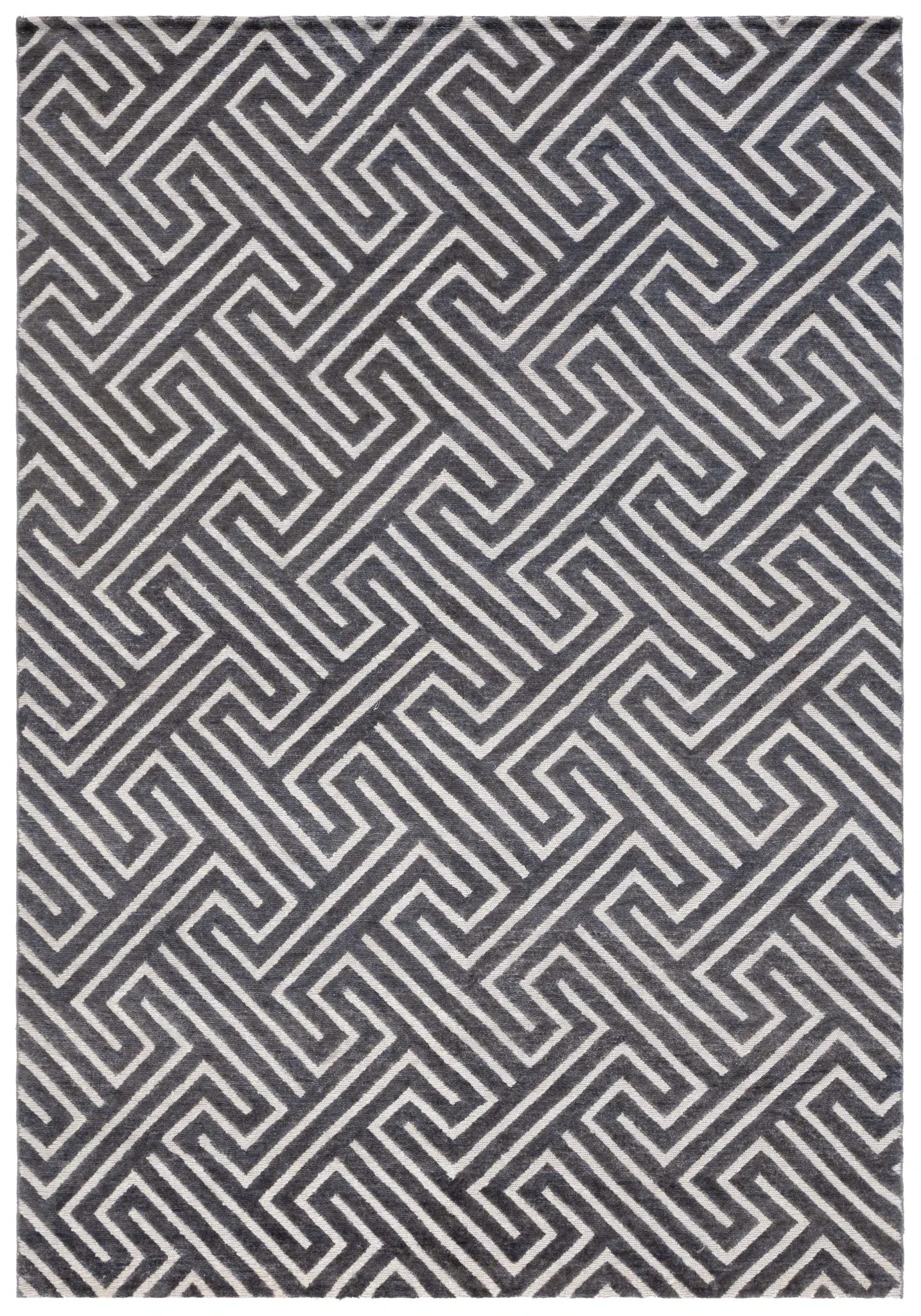 Santa Fe Maze Hand-Knotted Wool Rug