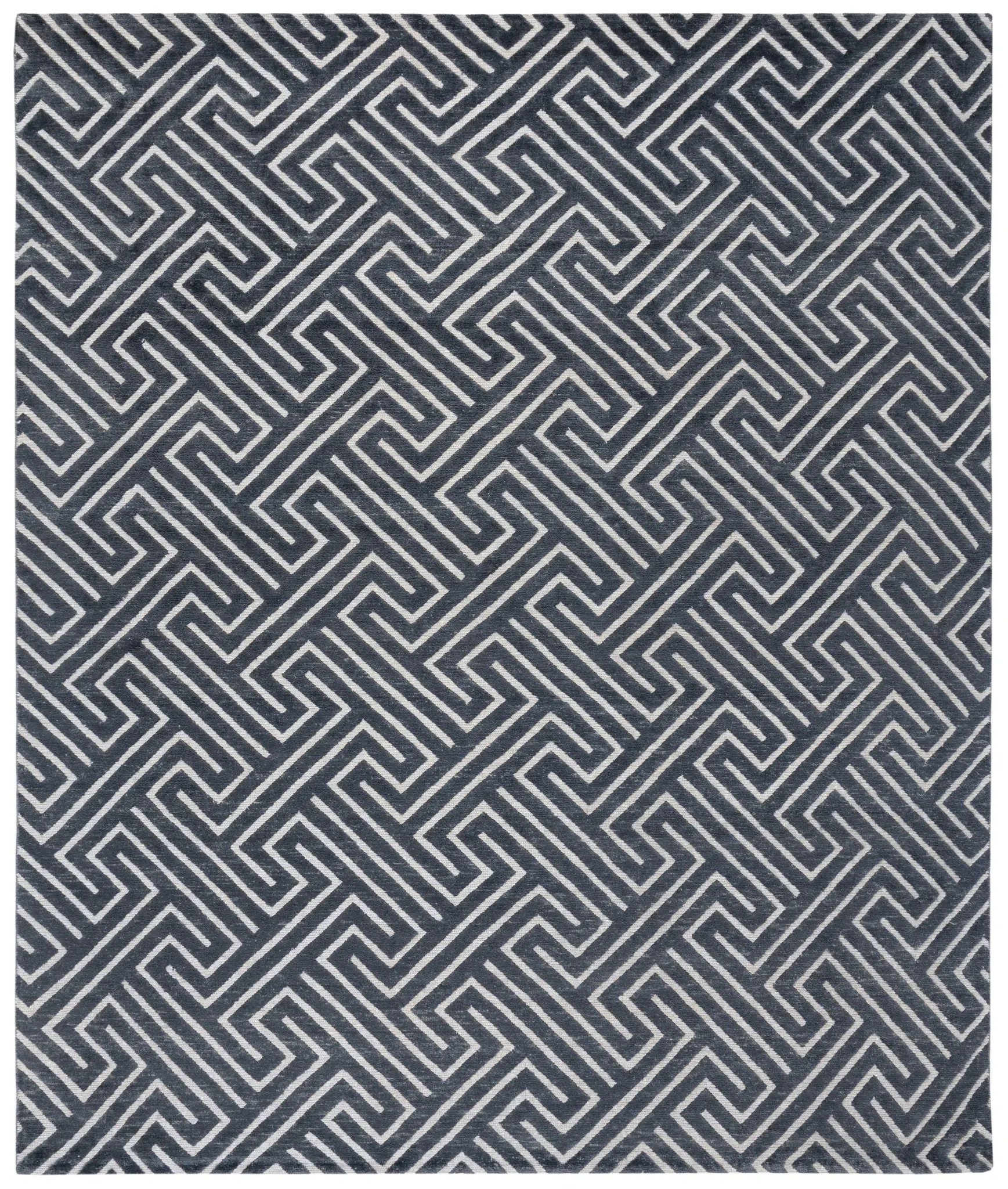 Santa Fe Maze Hand-Knotted Wool Rug