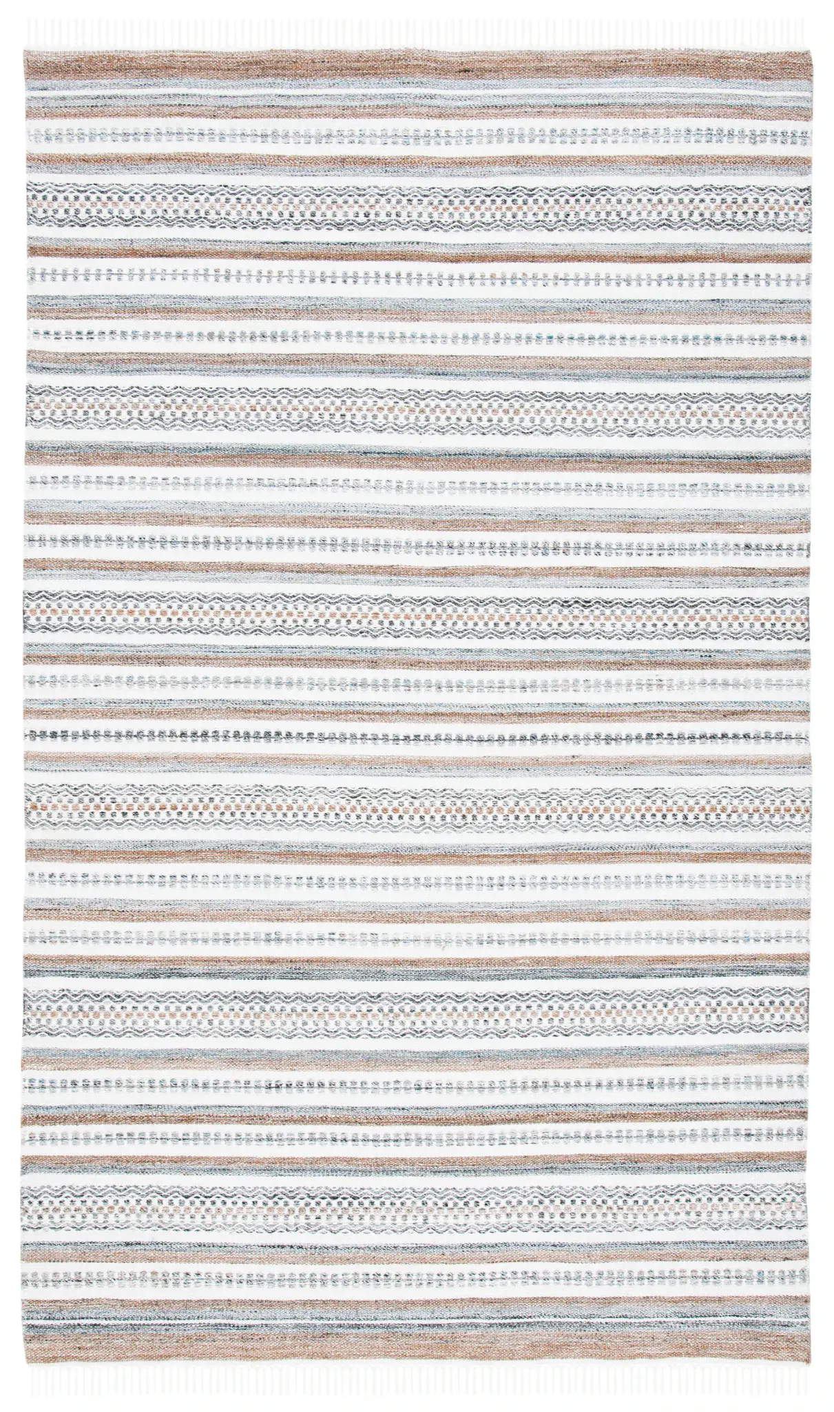 Striped Kilim Tribal Banded Flatweave Rug