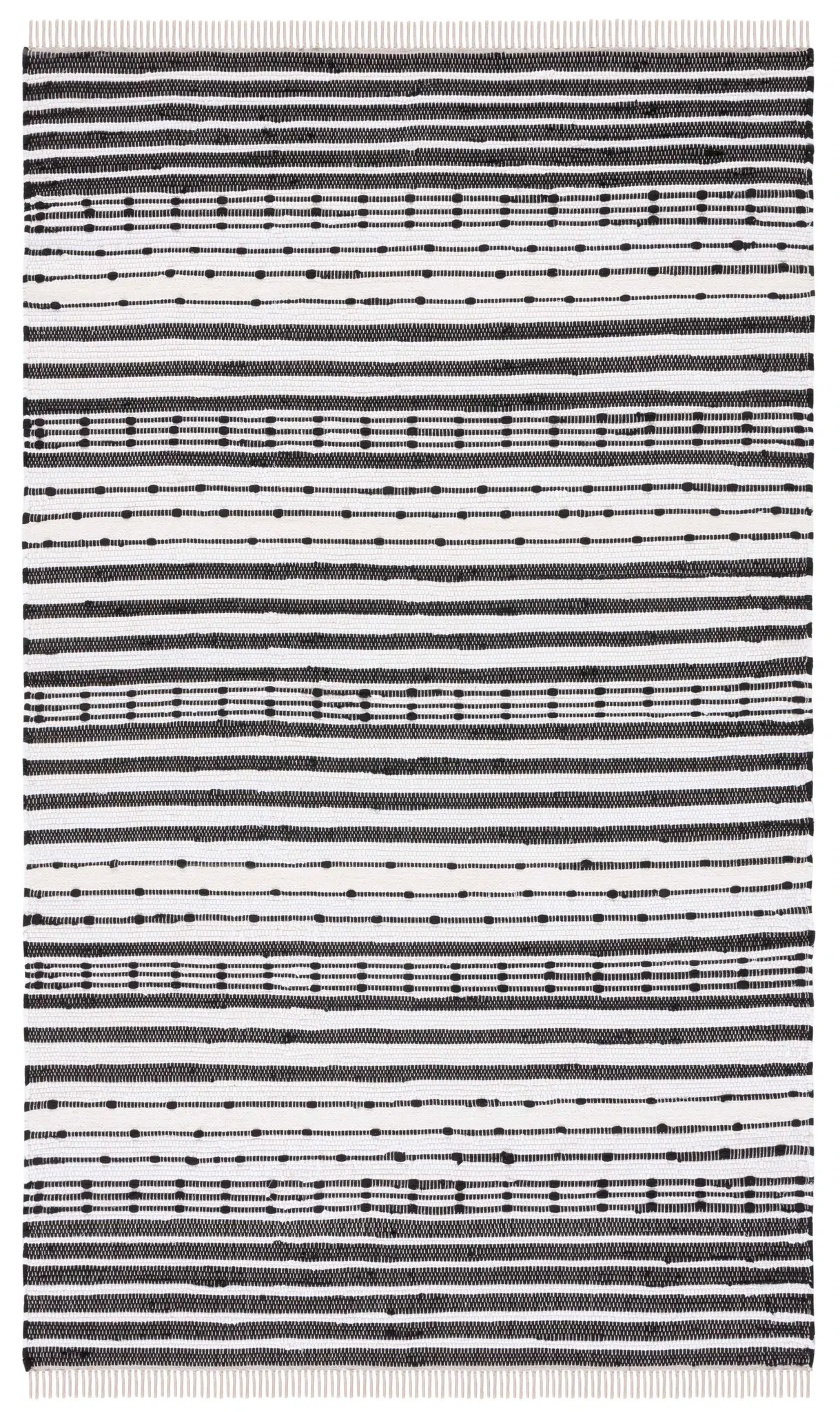 Striped Kilim Farmhouse Banded Cotton Rug
