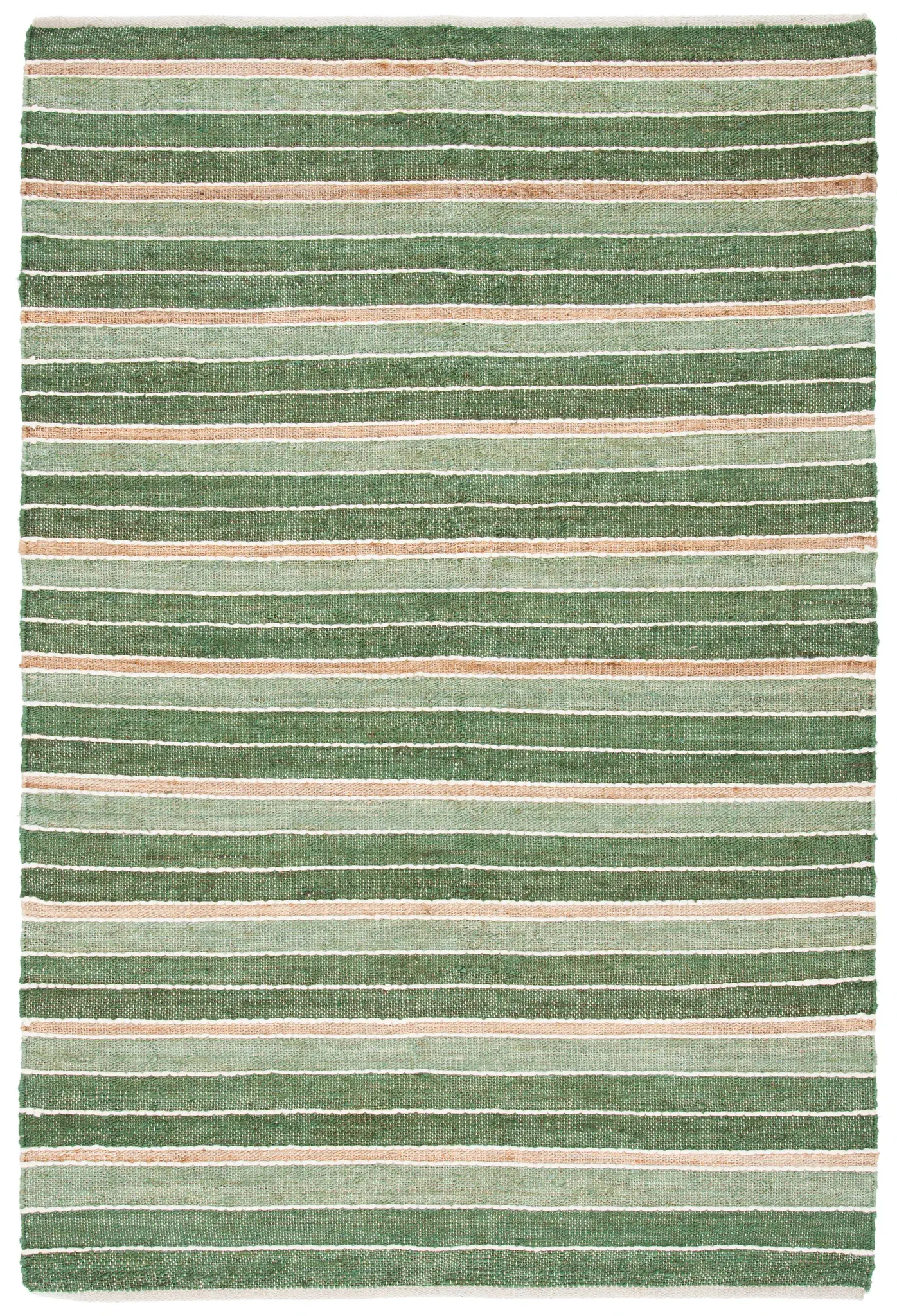 Striped Kilim Farmhouse Jute Hand-Woven Rug