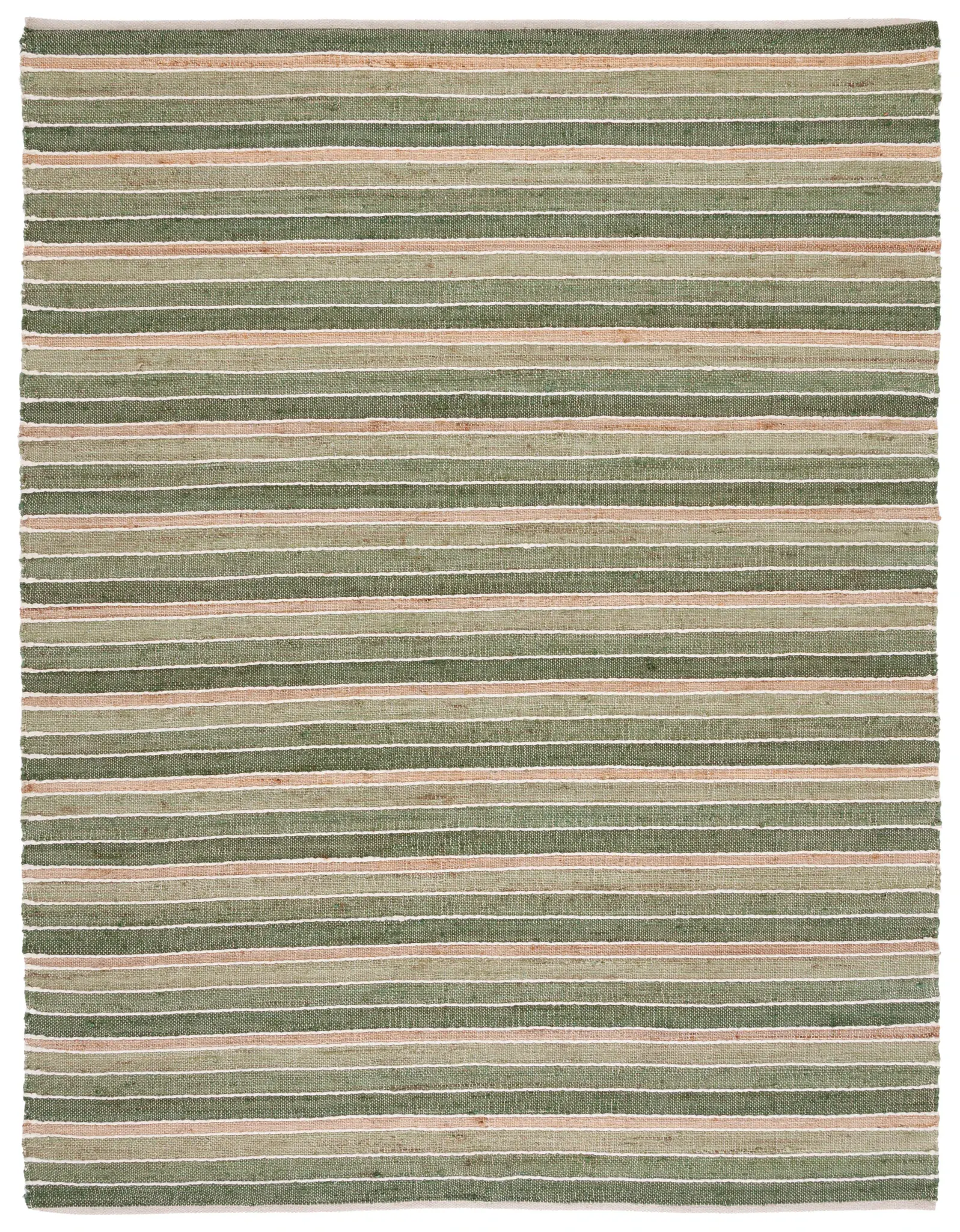 Striped Kilim Farmhouse Jute Hand-Woven Rug
