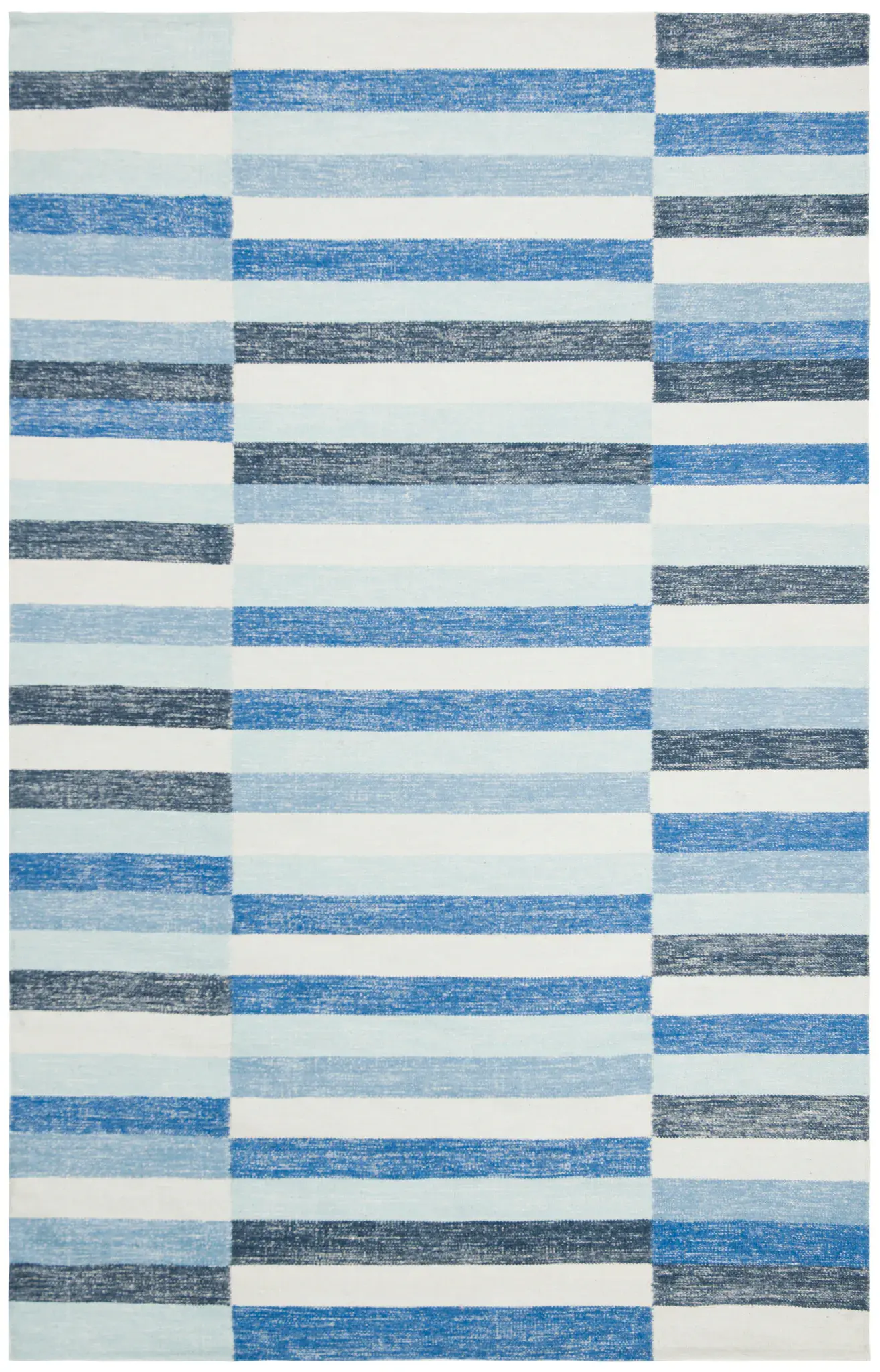 Striped Kilim Blocked Stripe Hand-Woven Cotton Rug