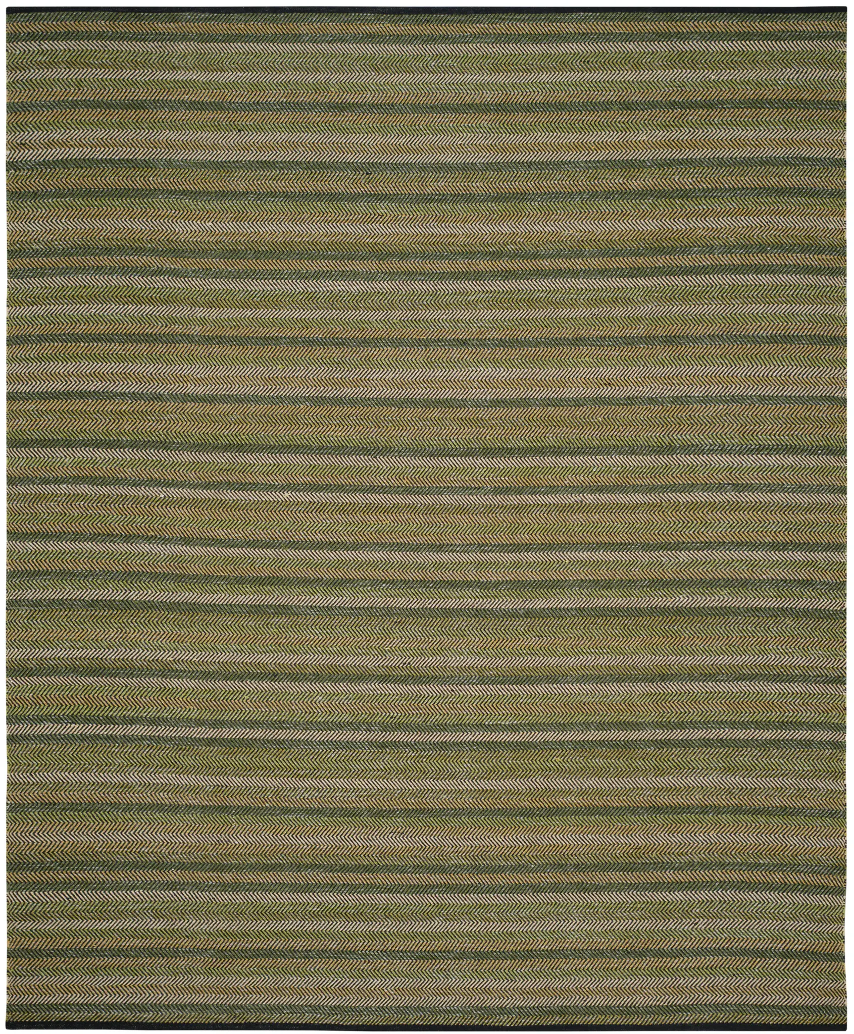 Striped Kilim Herringbone Stripe Hand-Woven Cotton Rug