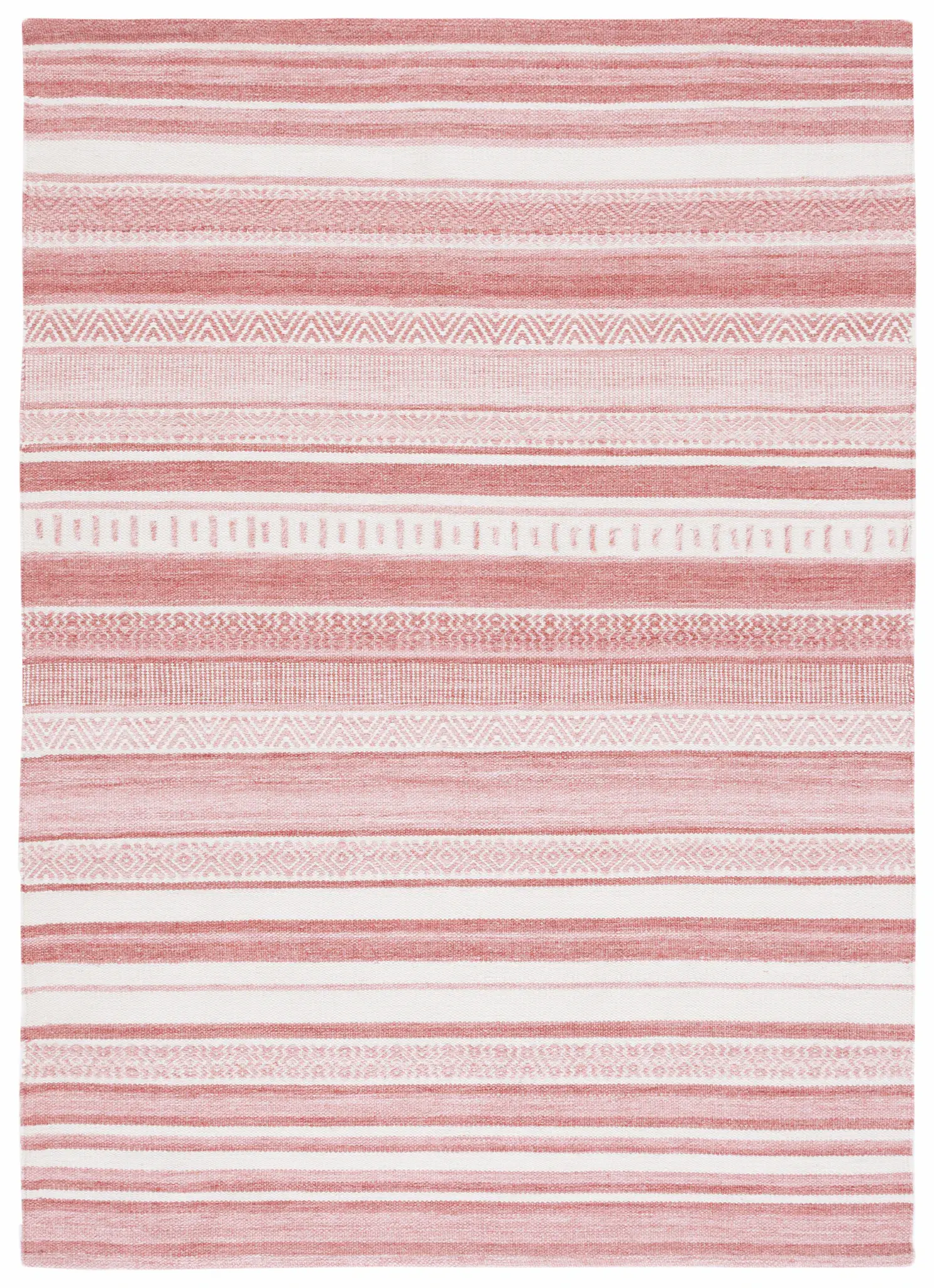 Striped Kilim Bohemian Geometric Hand-Woven Rug