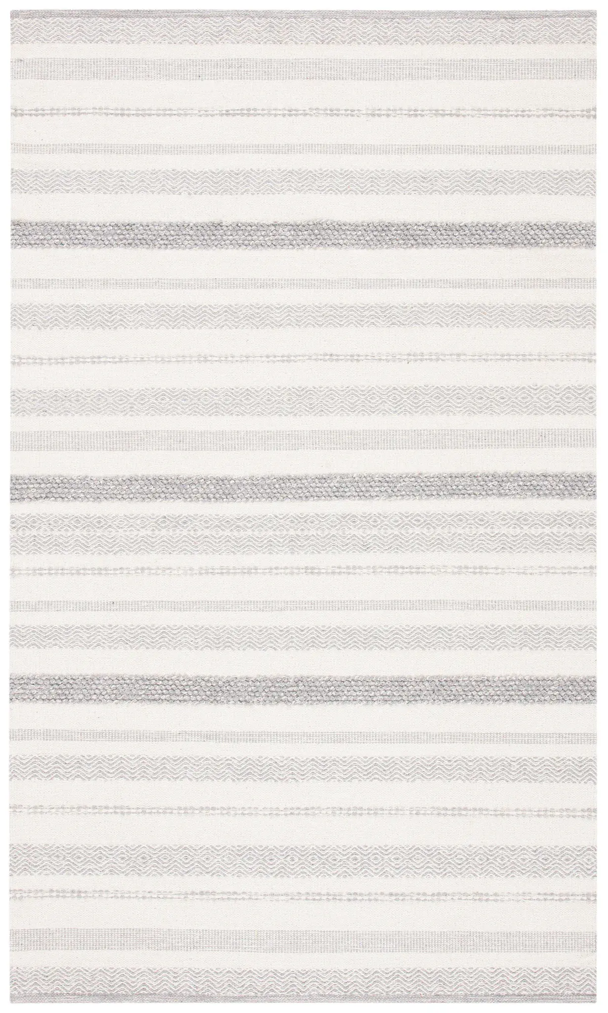 Striped Kilim Textured Stripe Hand-Woven Cotton Rug