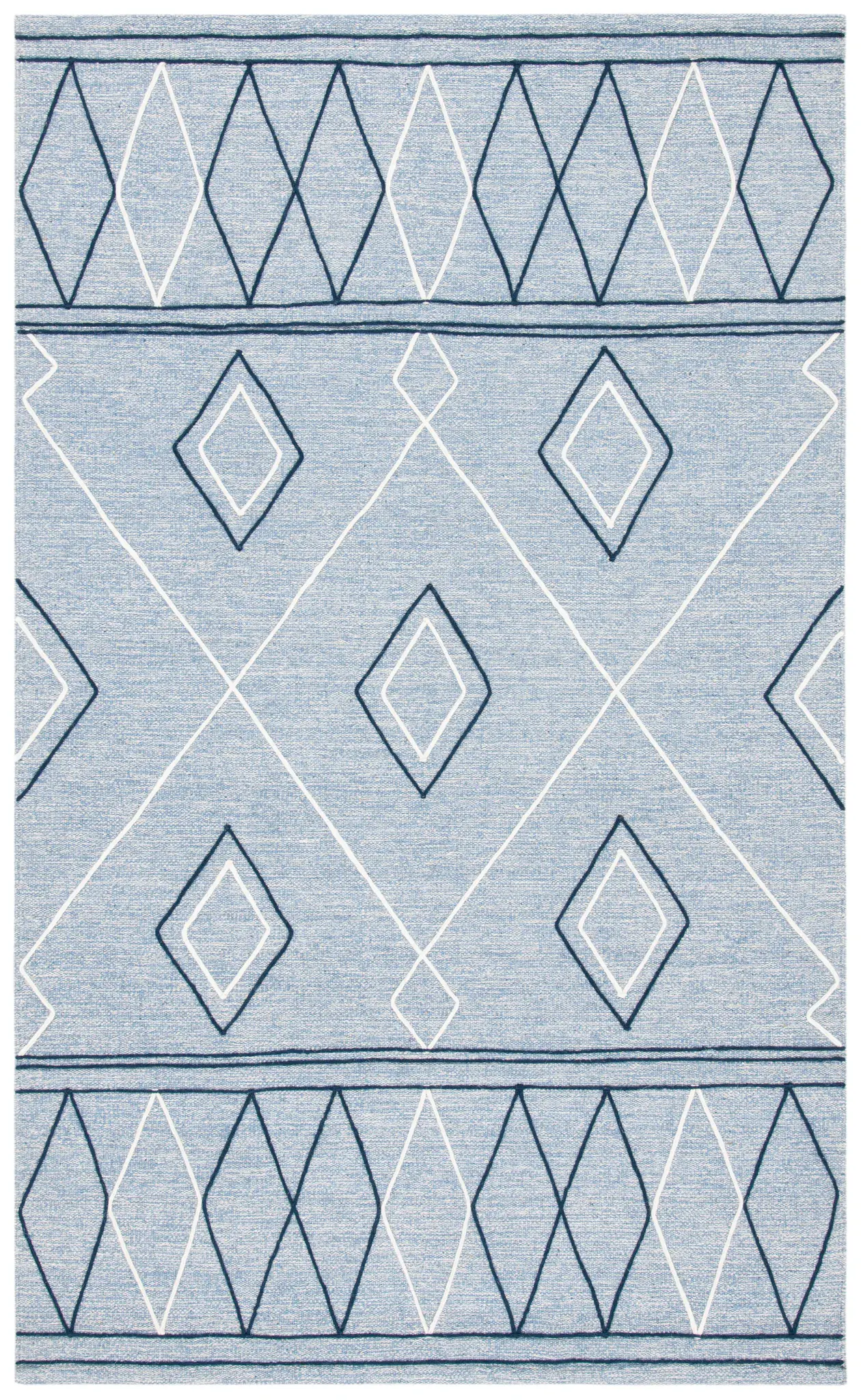 Striped Kilim Scandinavian Geometric Hand-Woven Rug